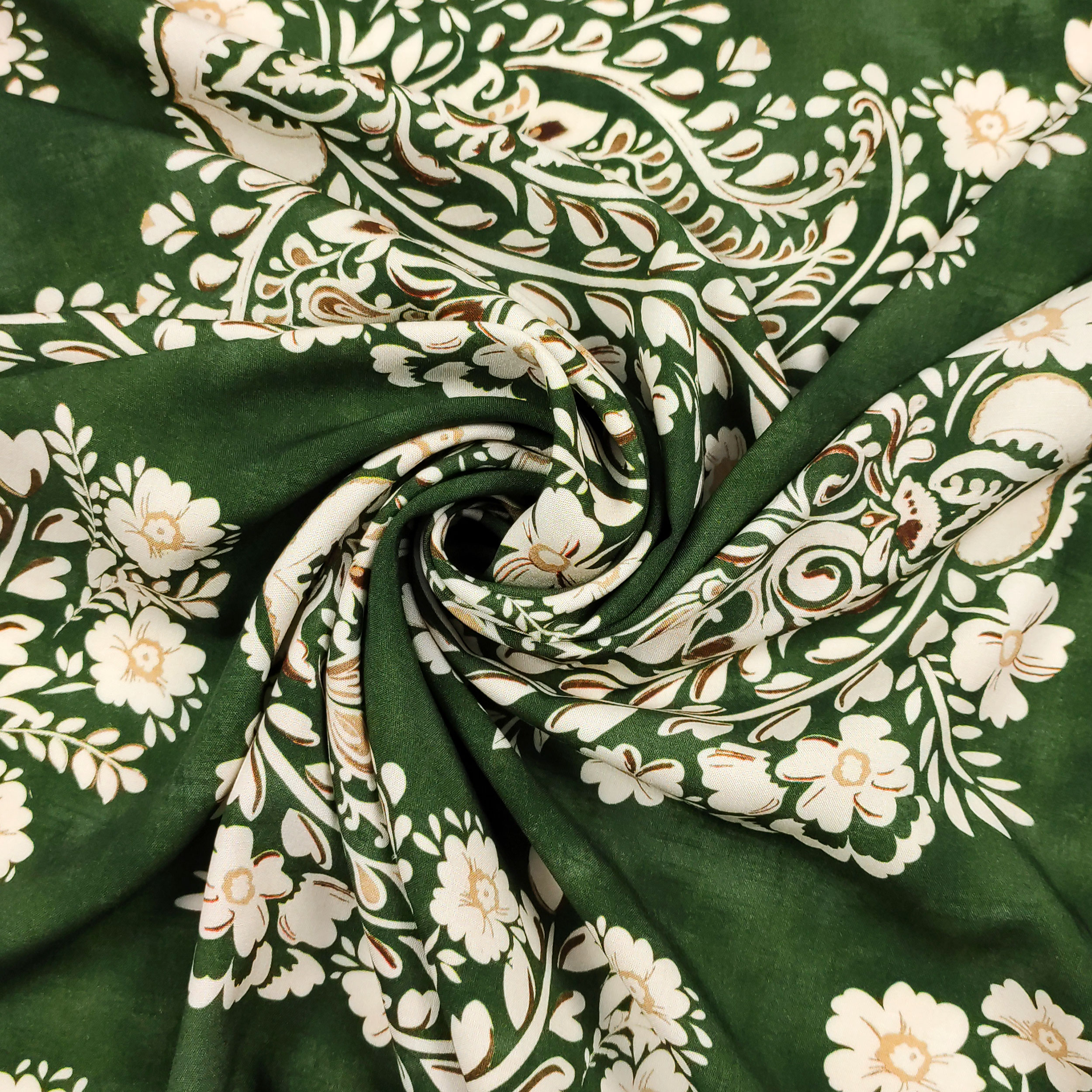 Tissu de coton à motif cachemire à double tranchant