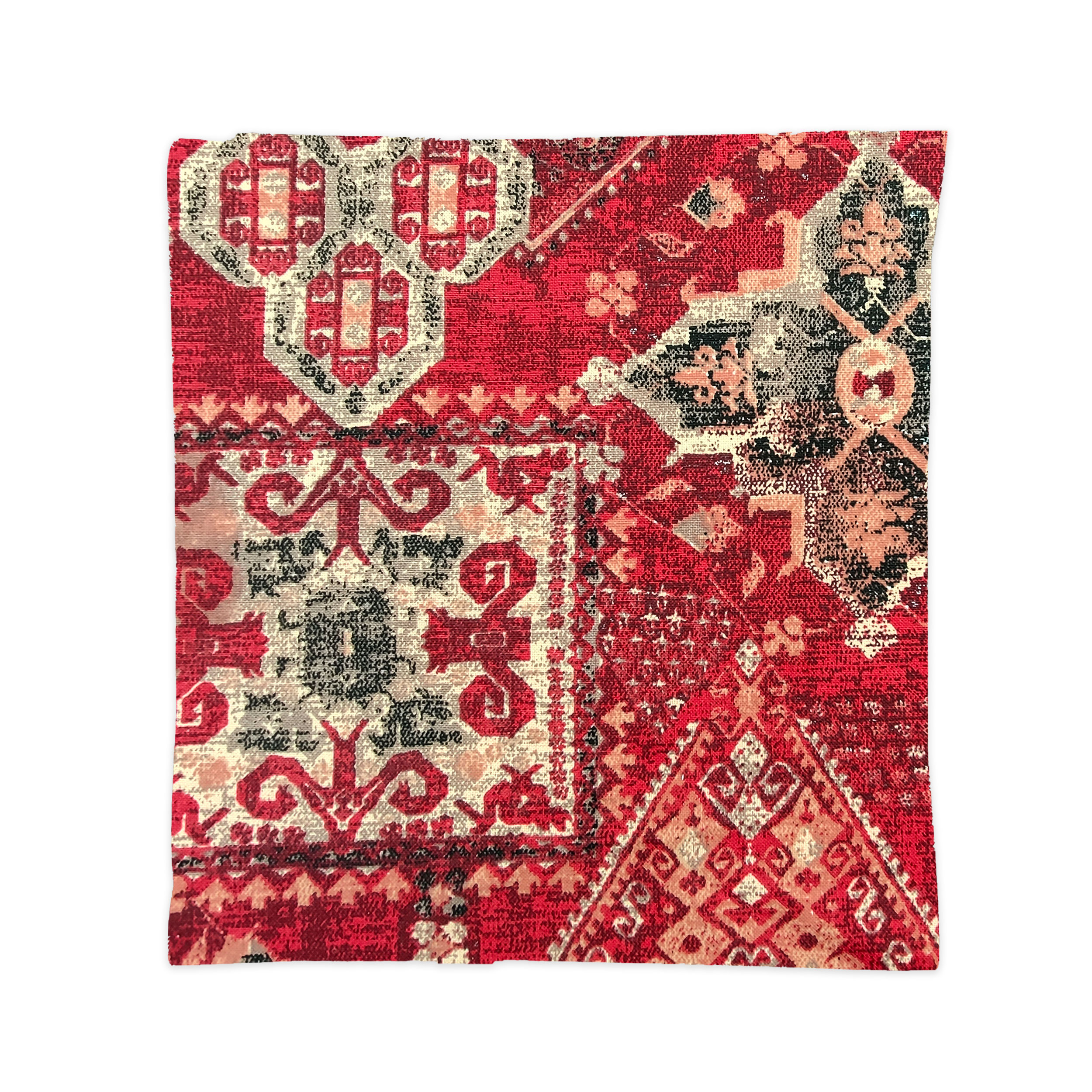 Taie d'oreiller à motifs persans Fond rouge