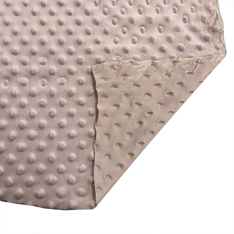 Tessuto Minky Dots Peluche Rosa Antico 