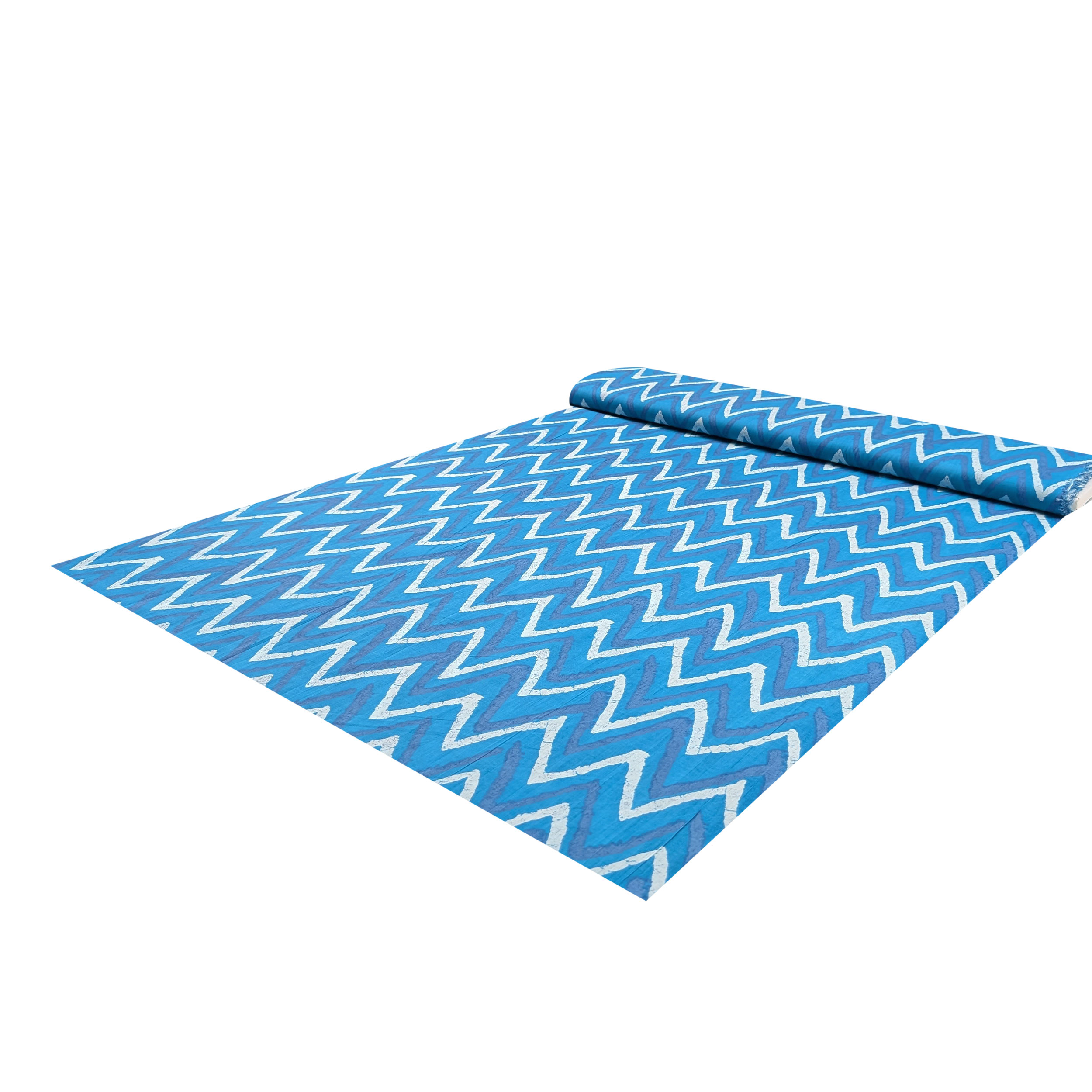 Batik Patterned Cotton Muslin Light Blue Image