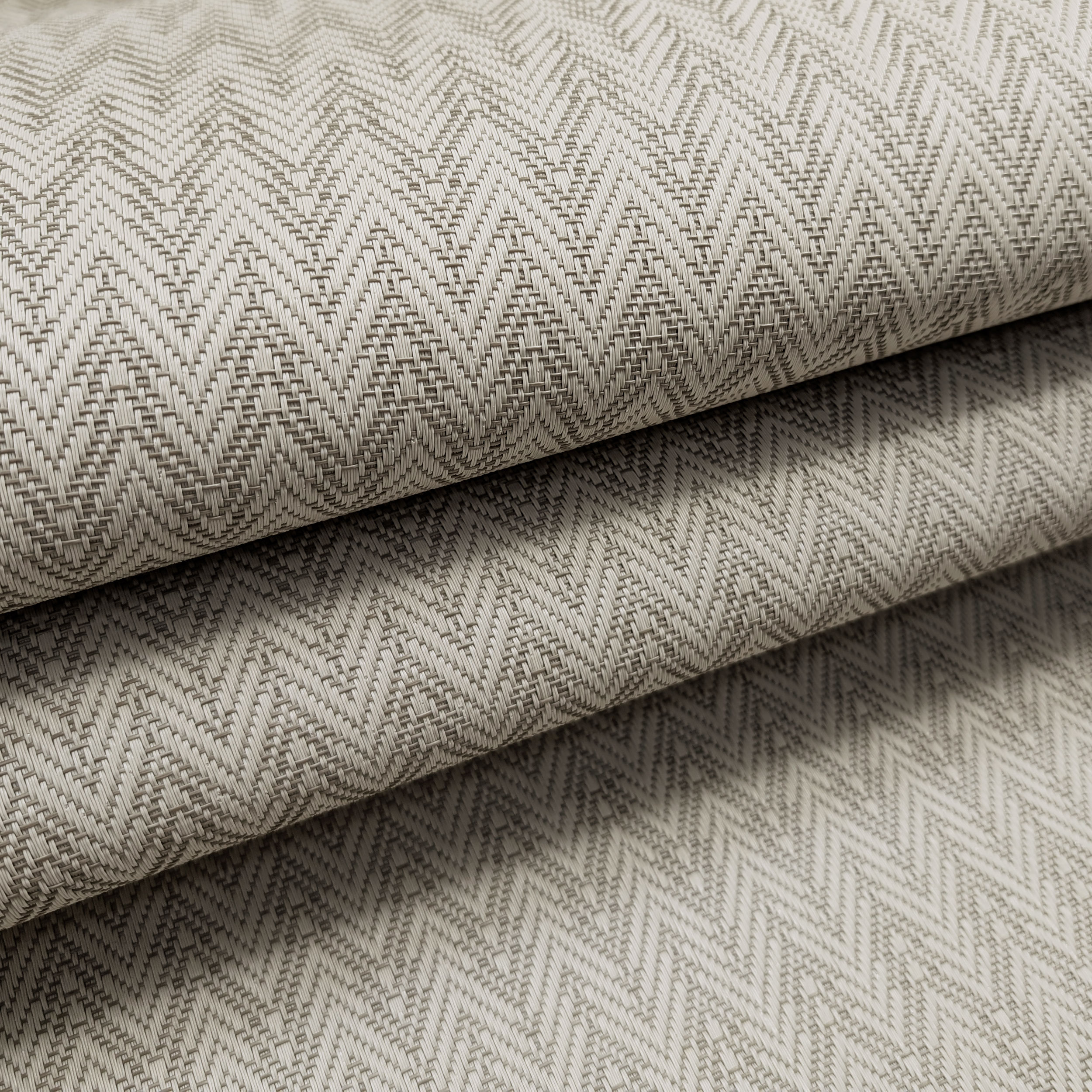 Zig Zag cream and grey kitchen towel Image