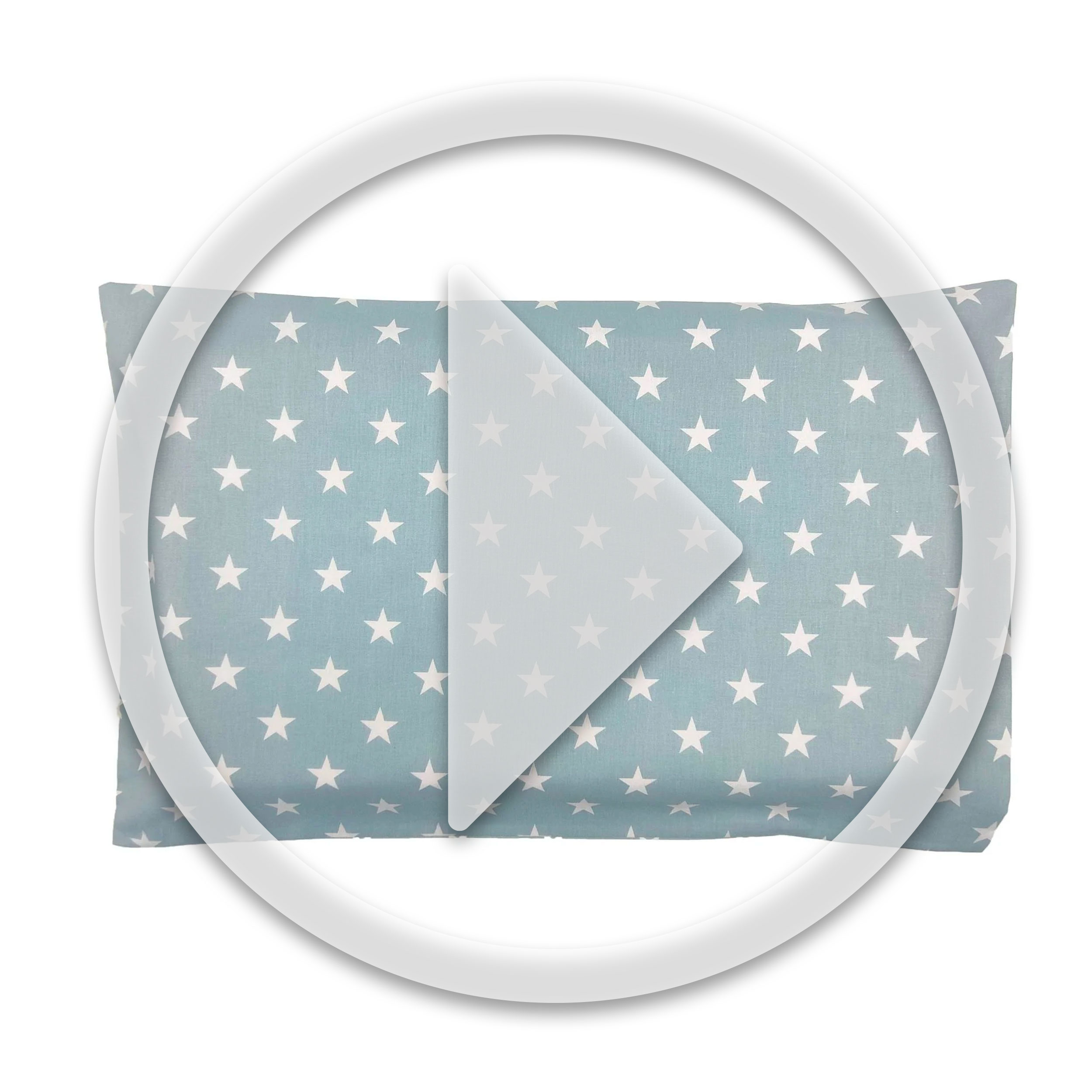 White Stars with Blue Background Pillowcase Image