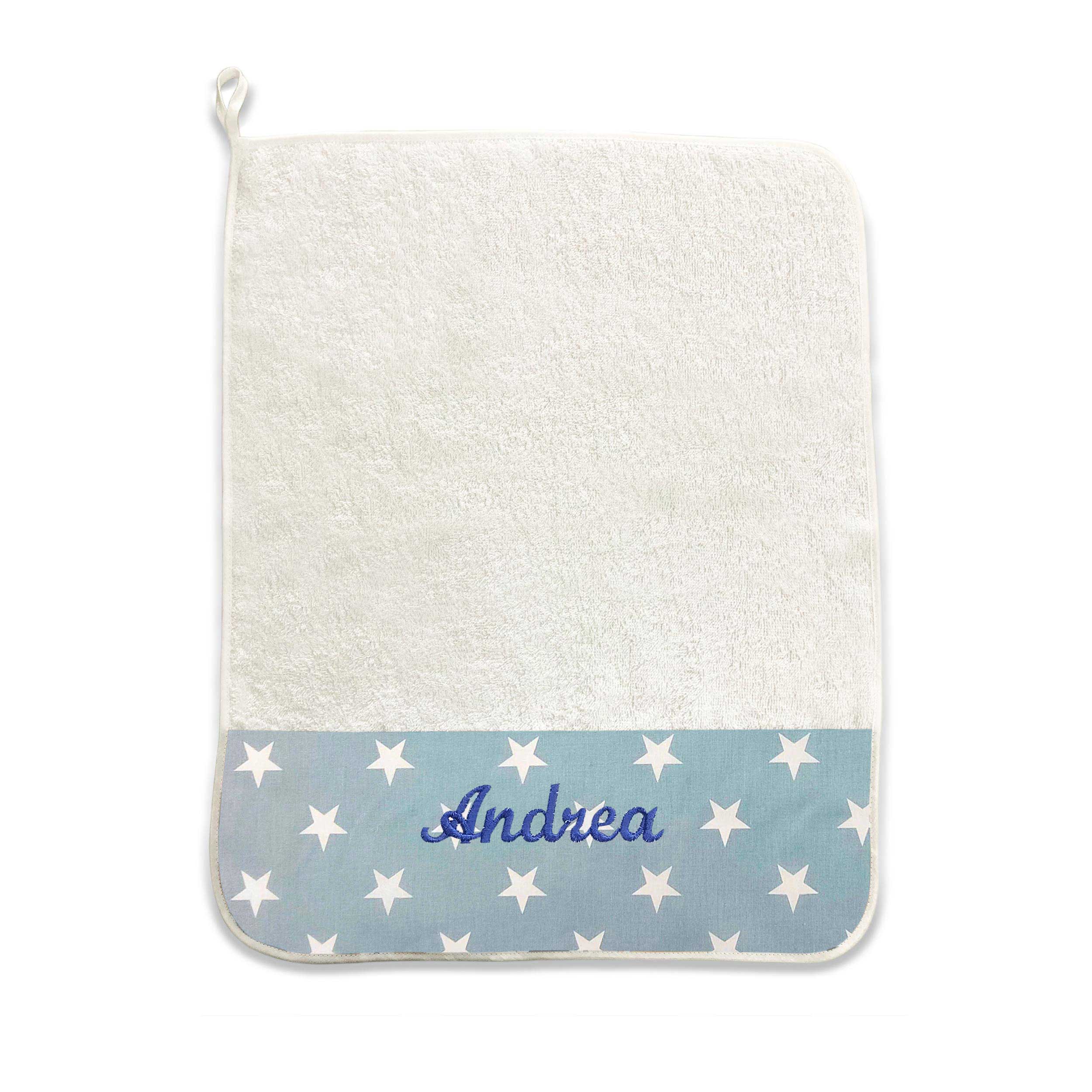 White Stars with Blue Background Towel Image