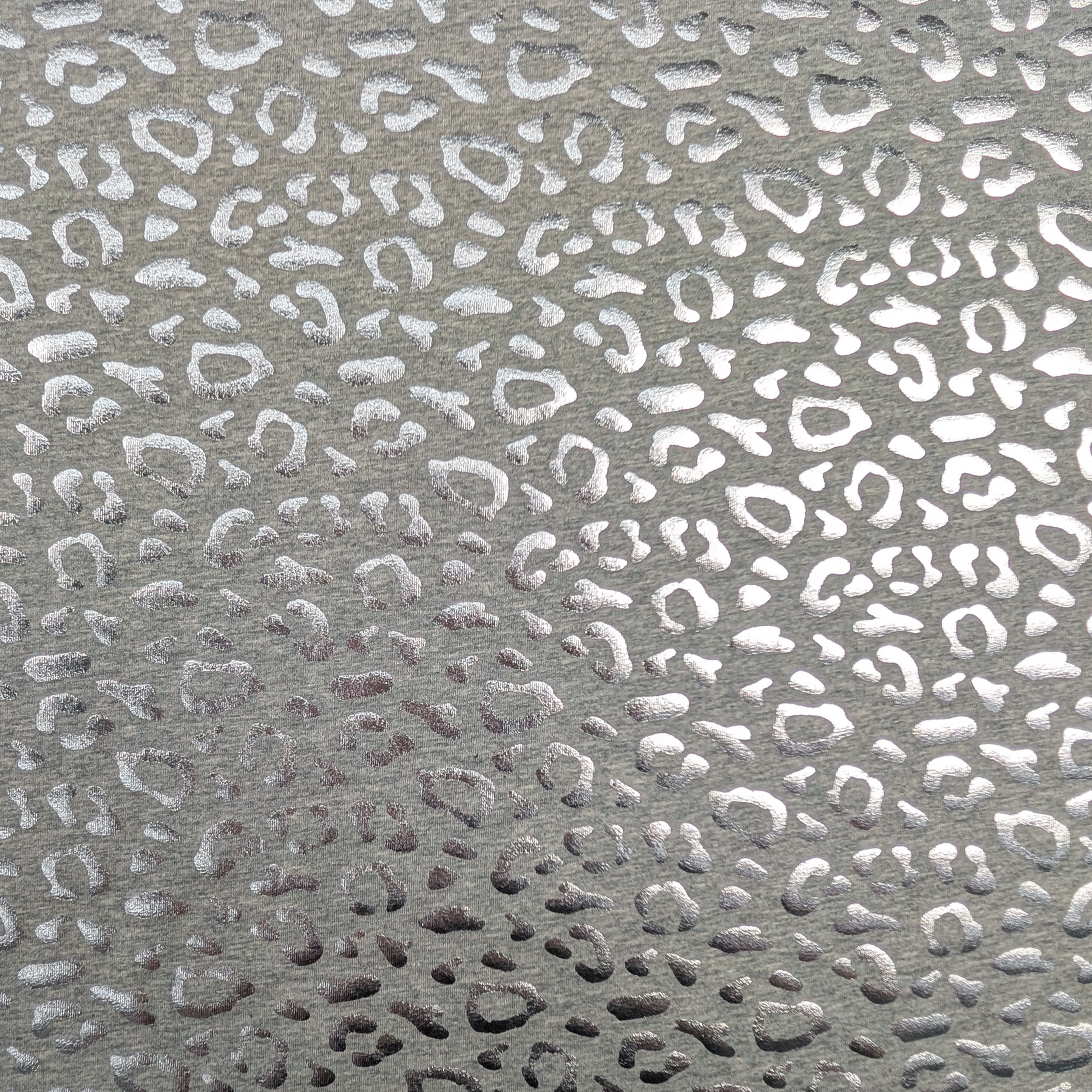 Silver Spotted Grey Cotton Jersey Image