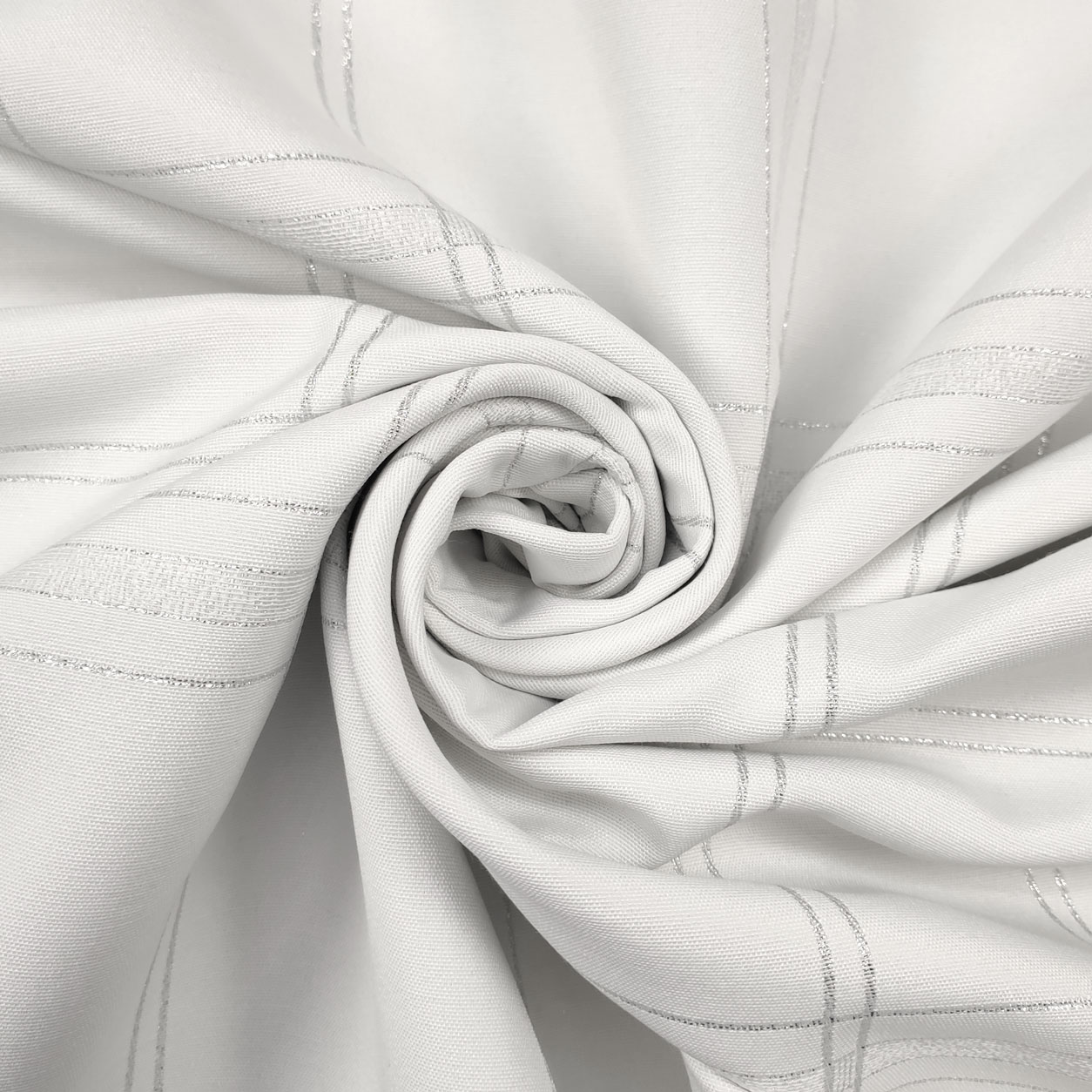 Tissu à rayures Lurex argenté Image