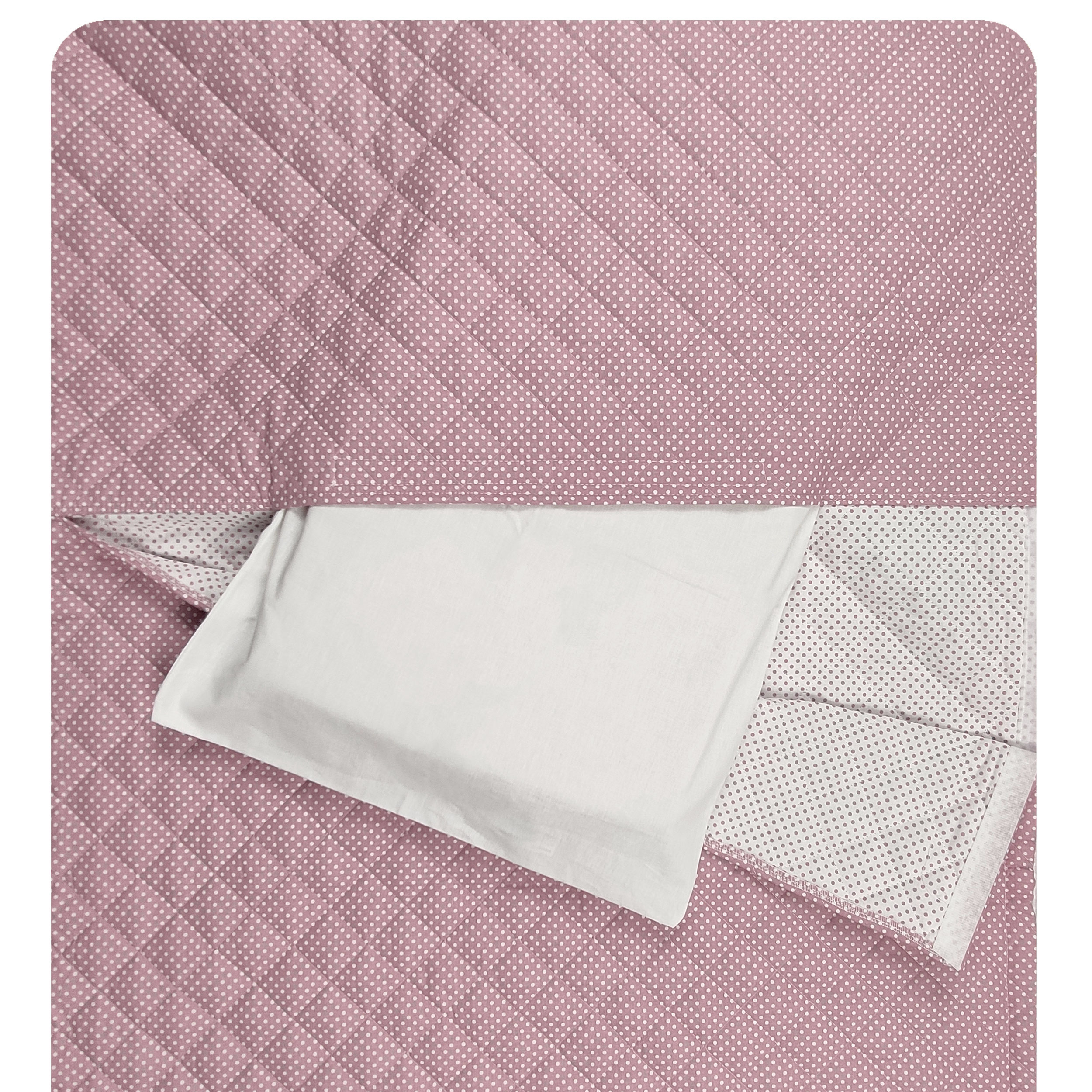Sac de couchage rose antique à pois