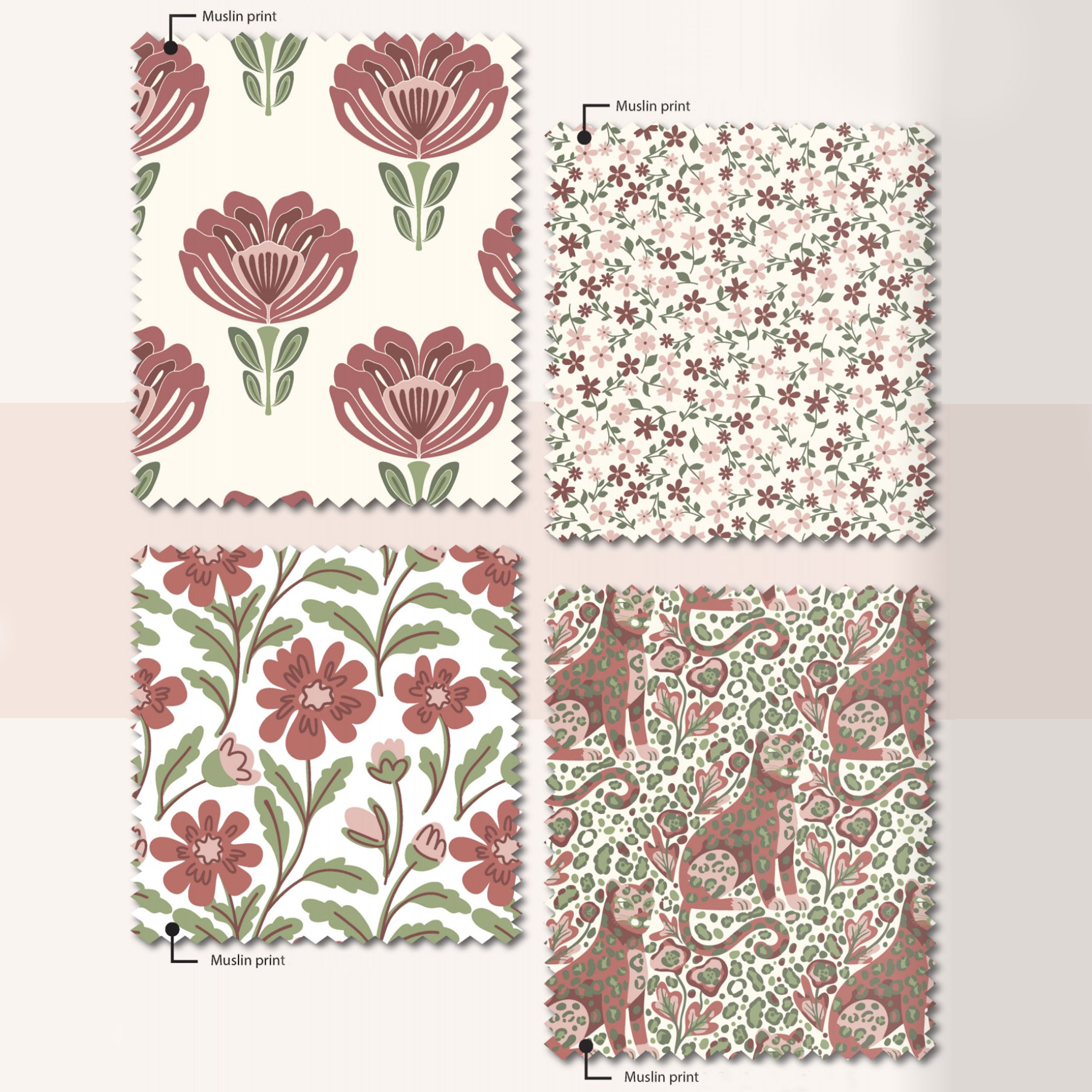Cotton Muslin Mini Daisies Image