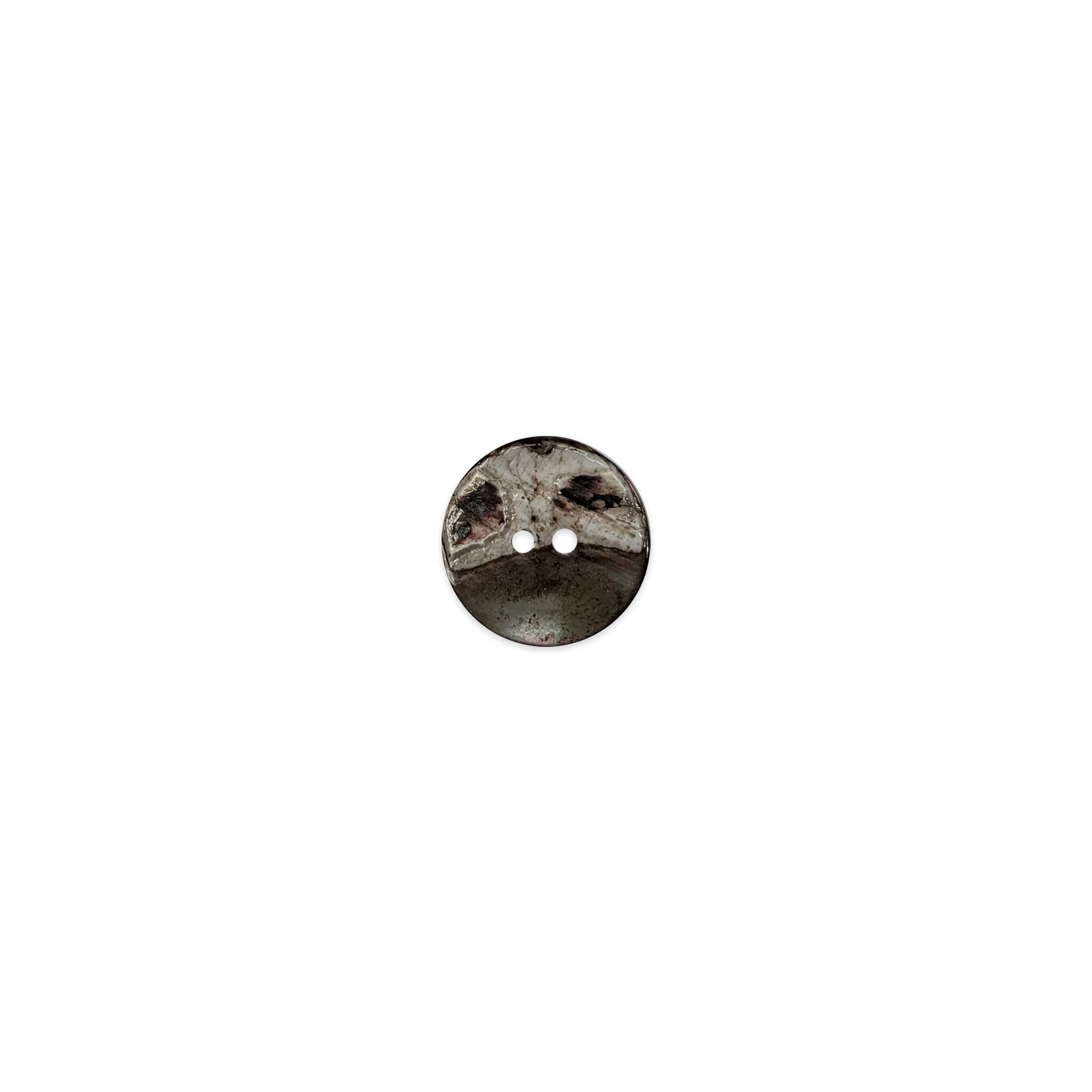 Mother-of-Pearl Button 2 Holes Dark Dove Lin 27 Image