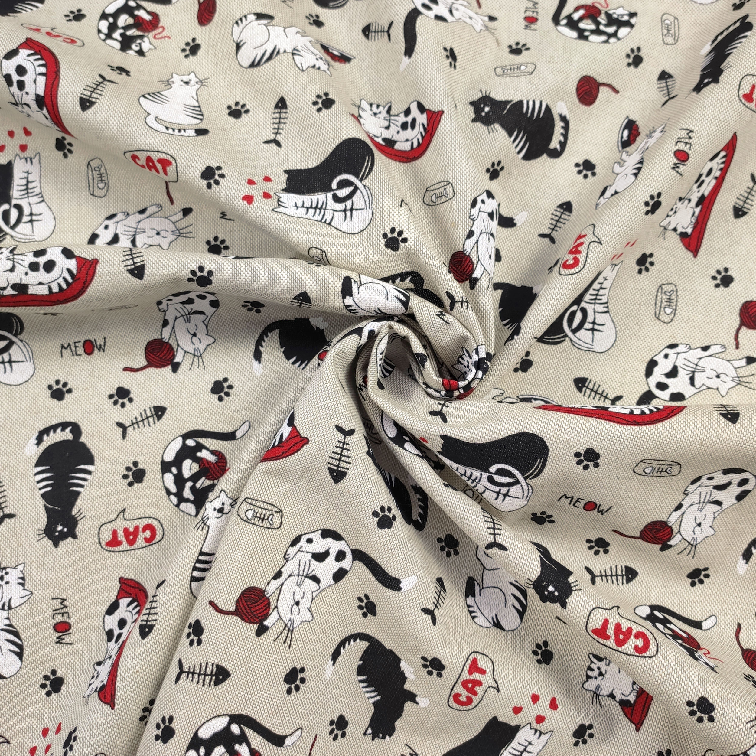 Mixed Cotton Cat fabric Image
