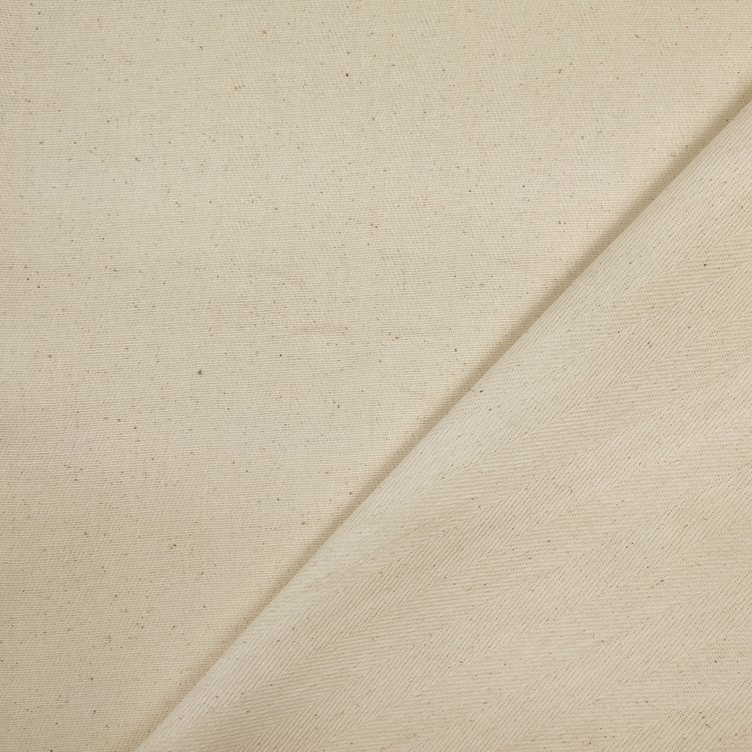 Beige Herringbone Tea Towel Fabric