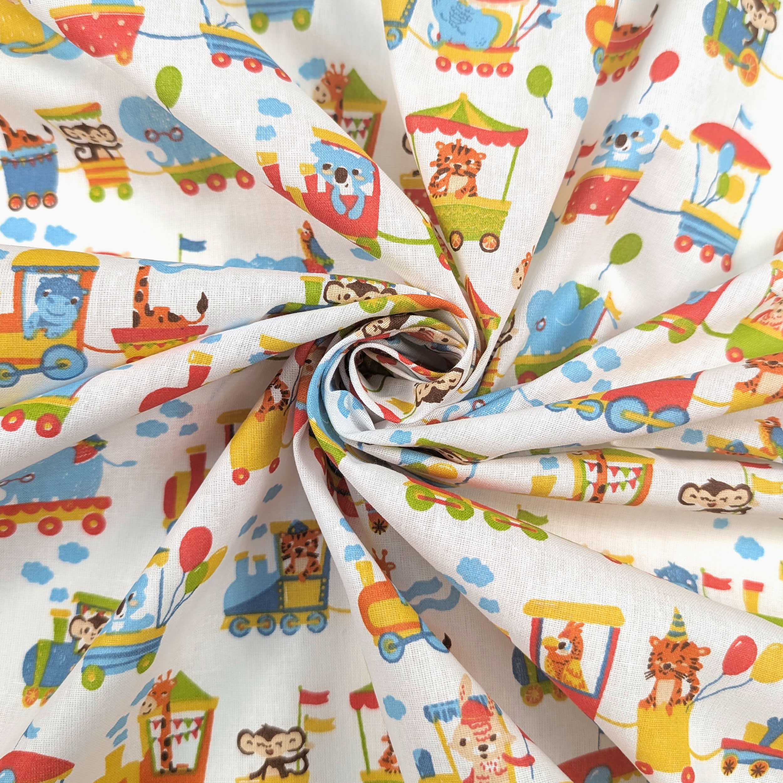 Animal Train Cotton Image