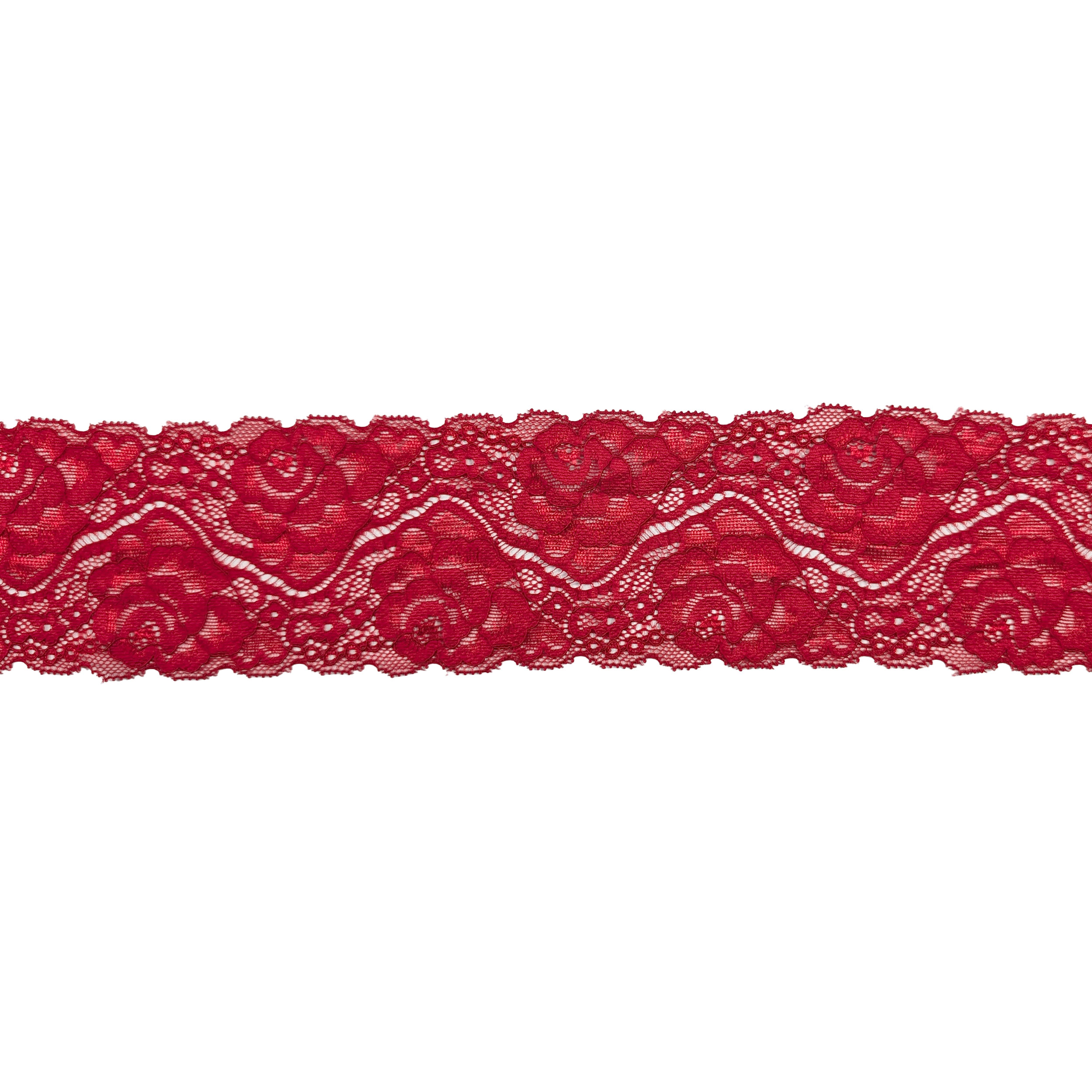High Elastic Lace Border with Roses Image