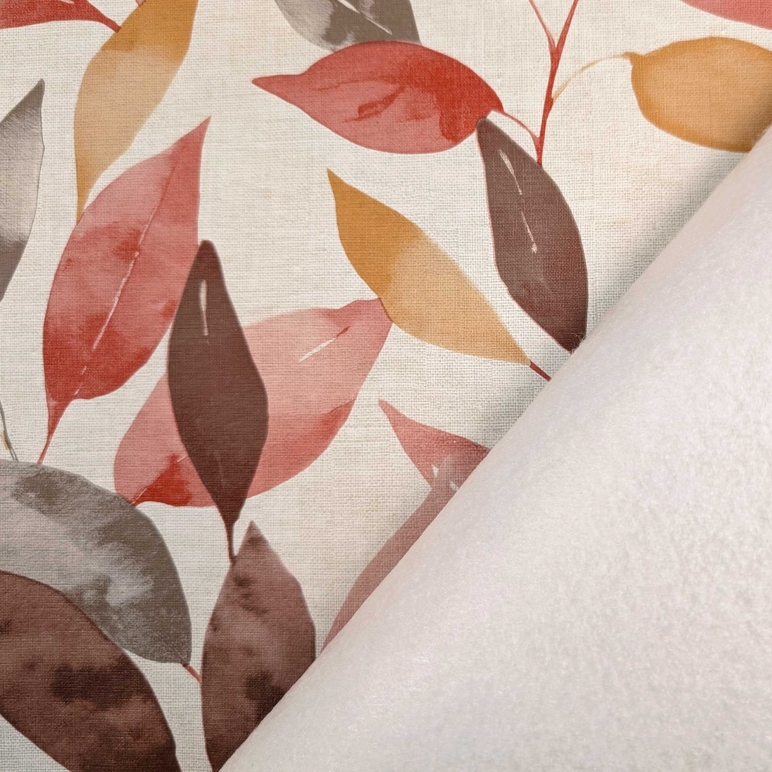 Felpa gofrada con estampado de hojas otoñales Image