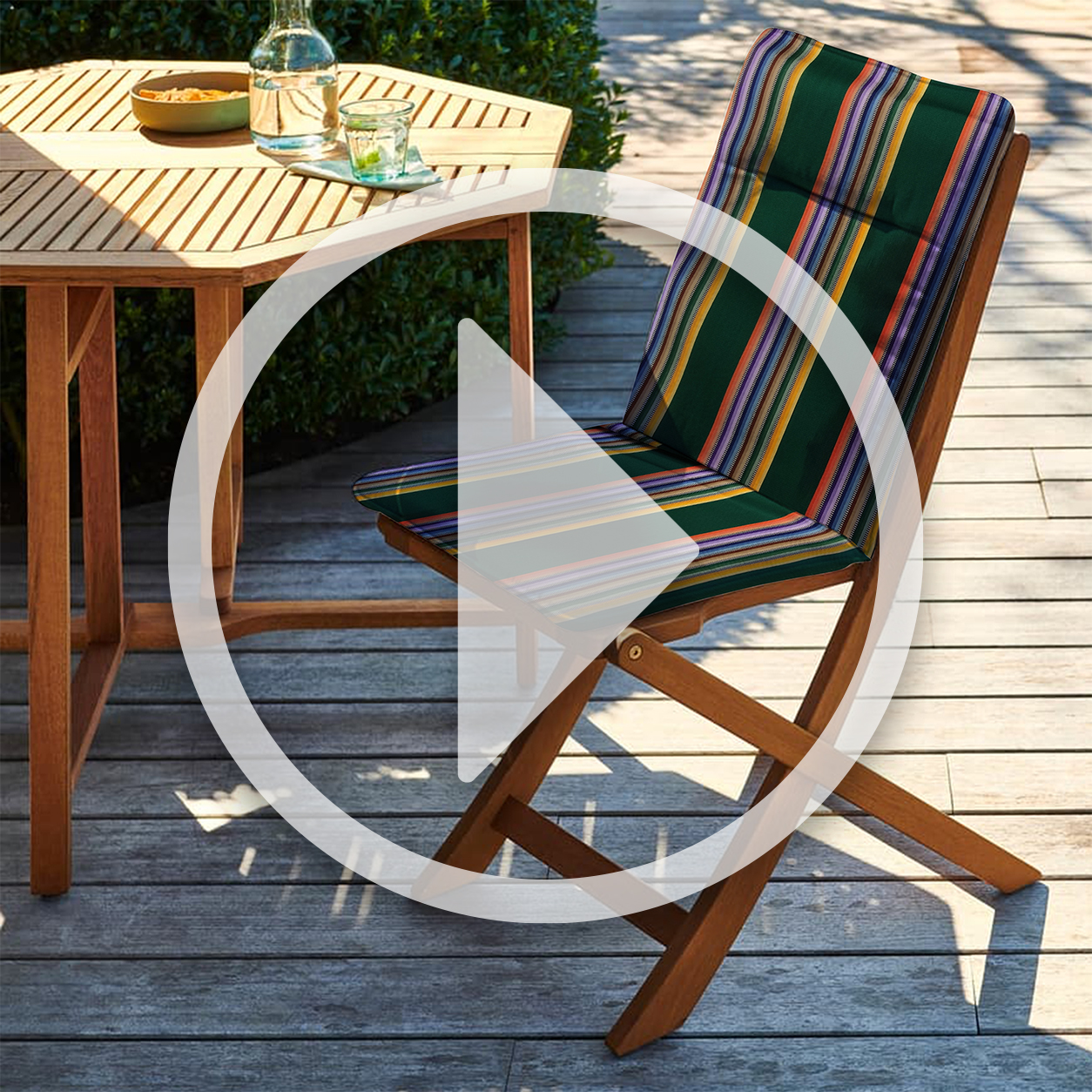 Deckchair Striped Canvas Image