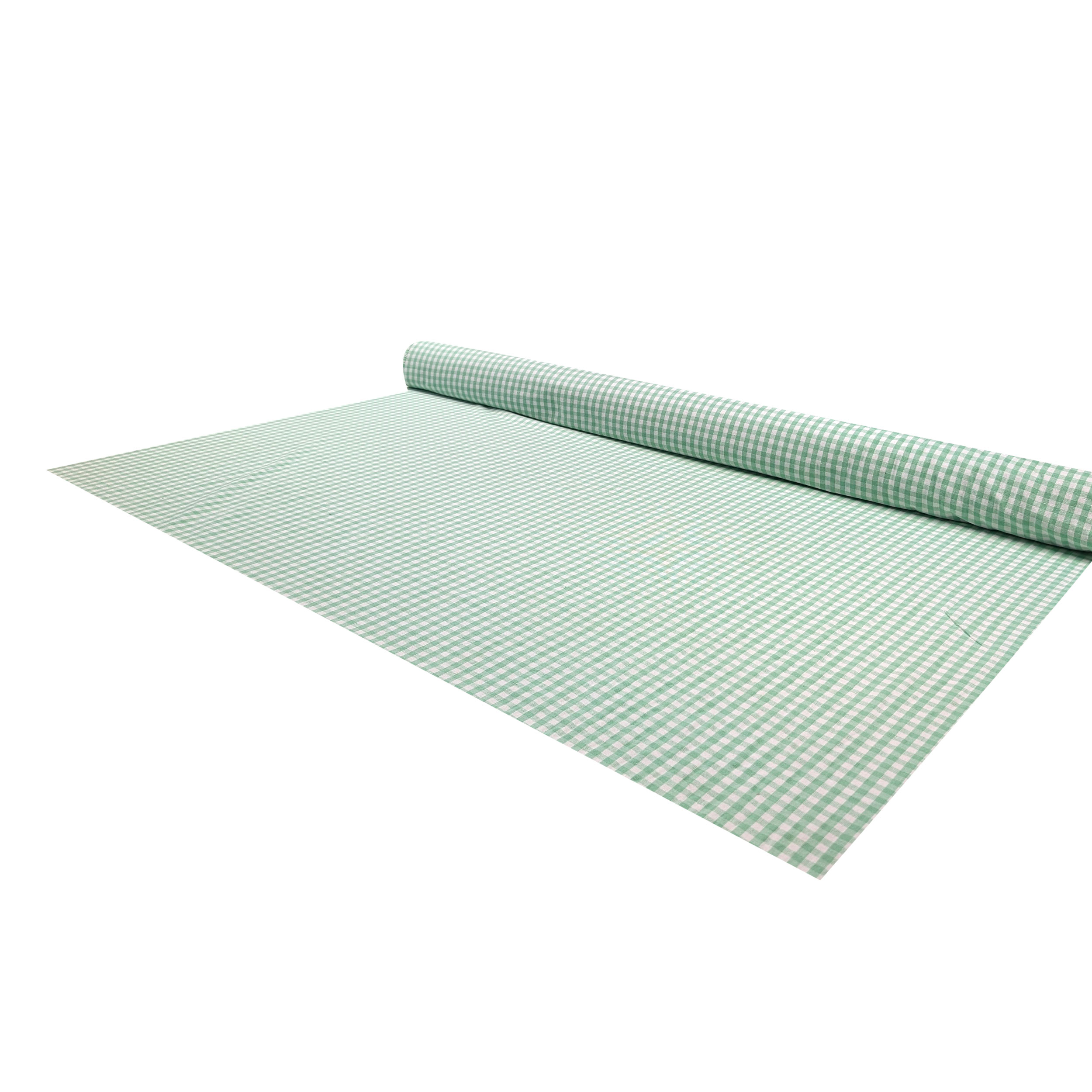 Washed Cotton Yarn Dyed Check Mint Image