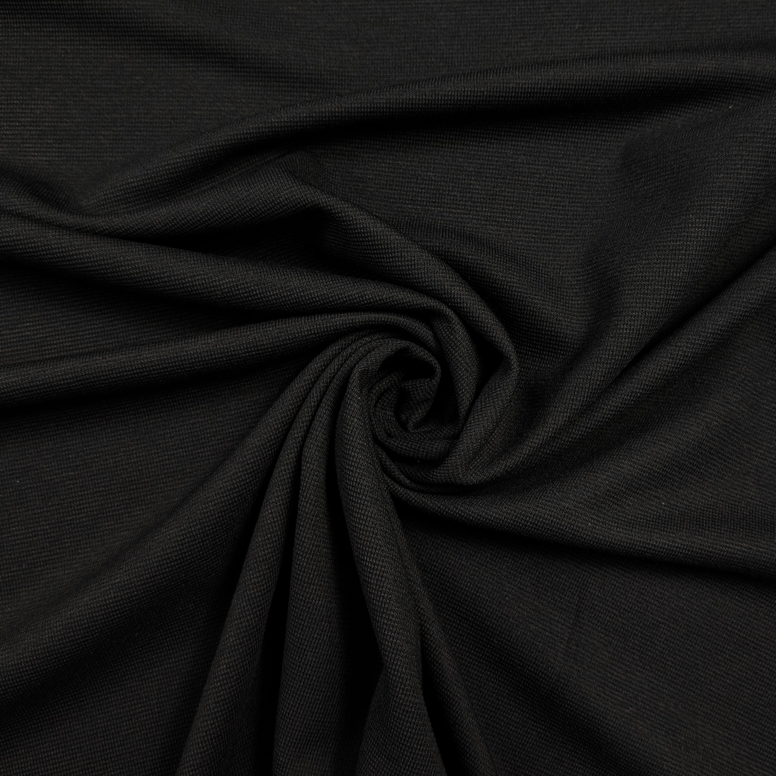 Bi-elastic Cotton Ribbed Jersey Black Image