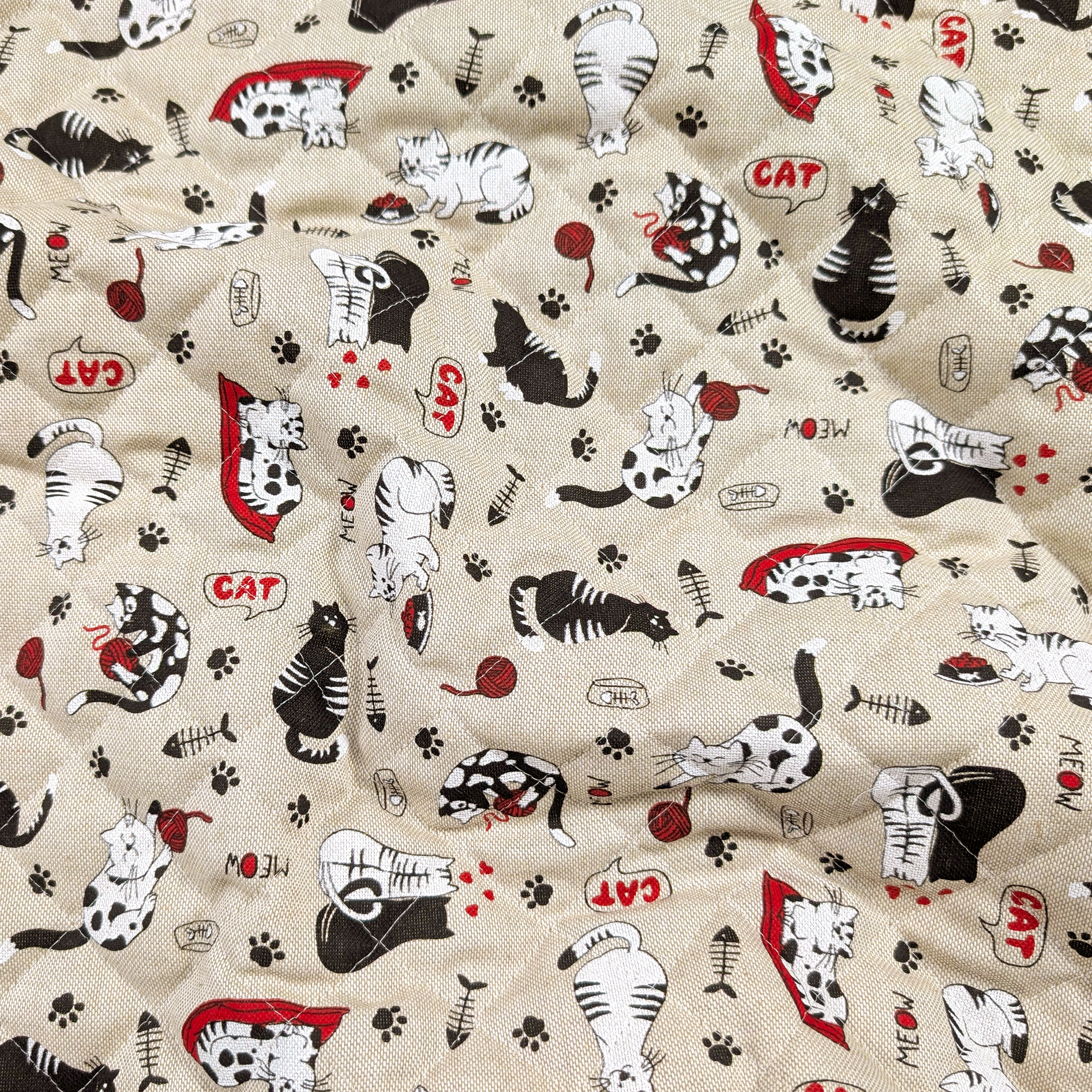 Quilted Cat fabric Image