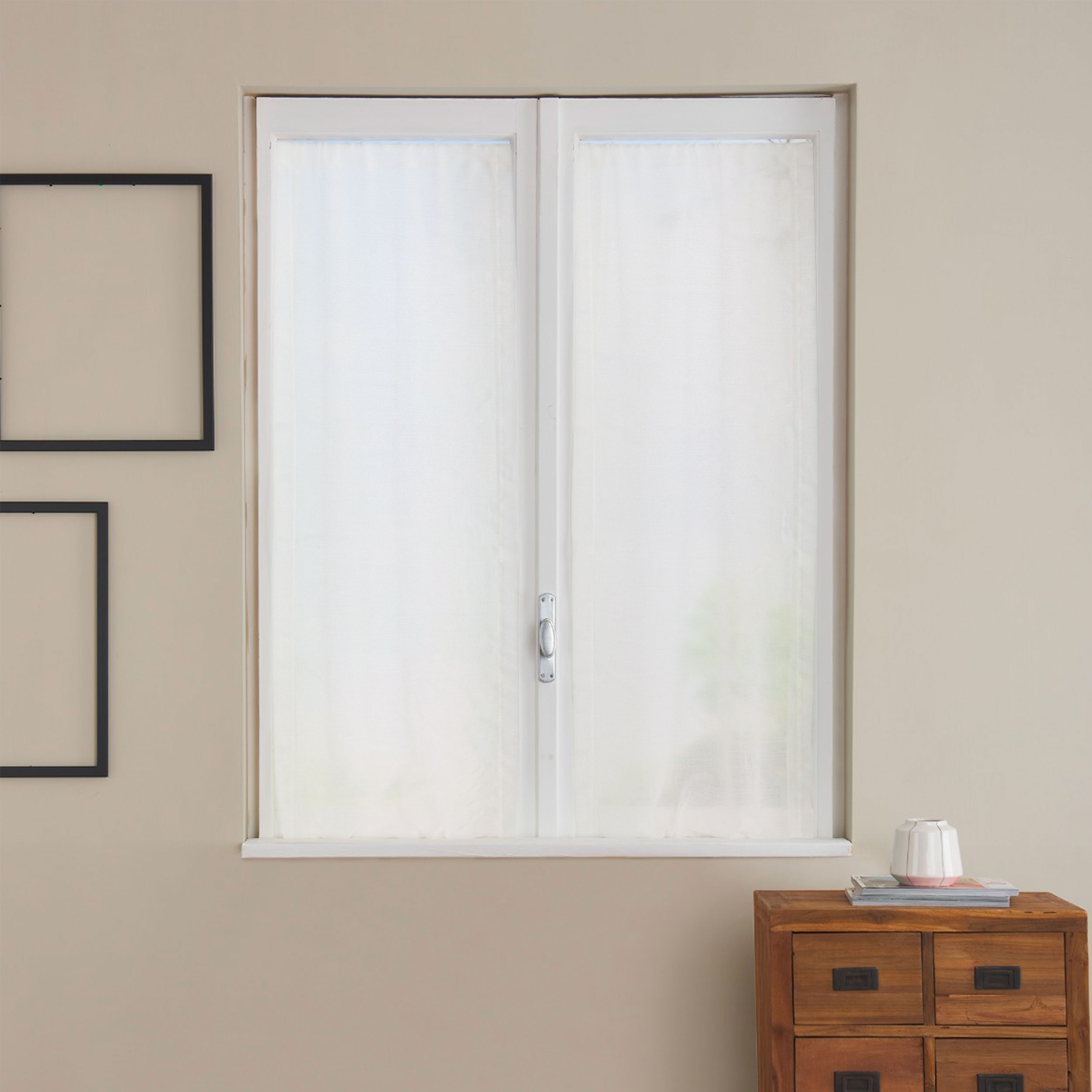 Opaque Curtain Fabric White Image
