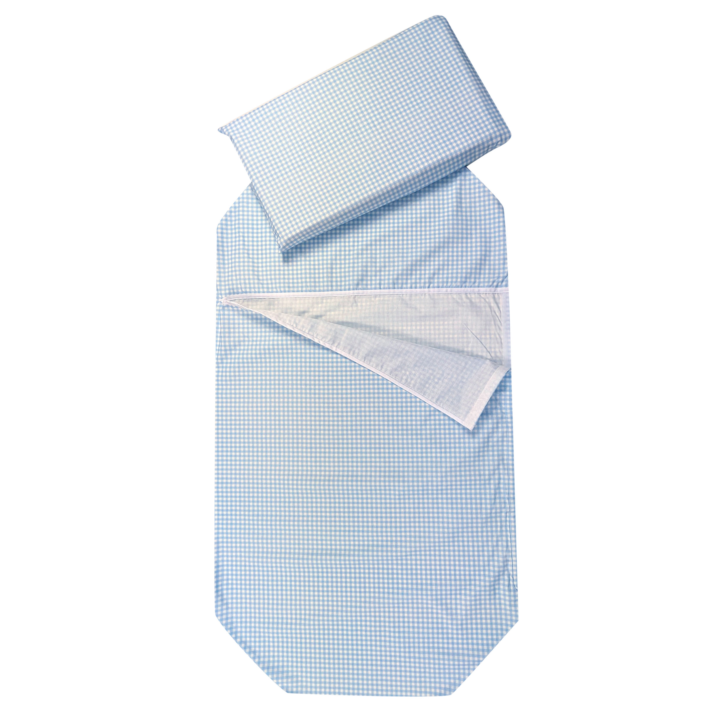Shaped Summer Sleeping Bag for Brandine Squares Light Blue