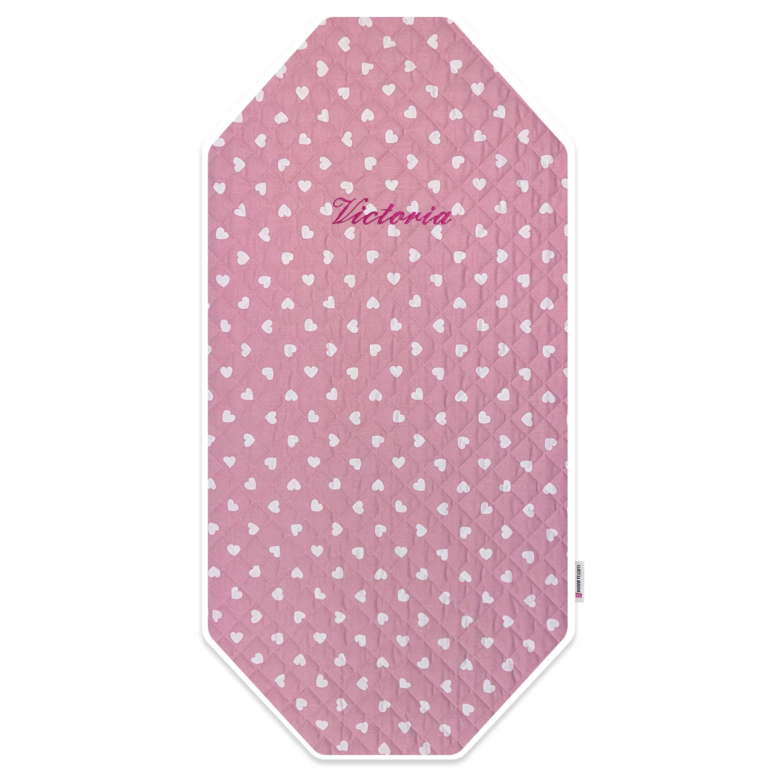 Brandy Cover White Hearts with Antique Pink Background Image