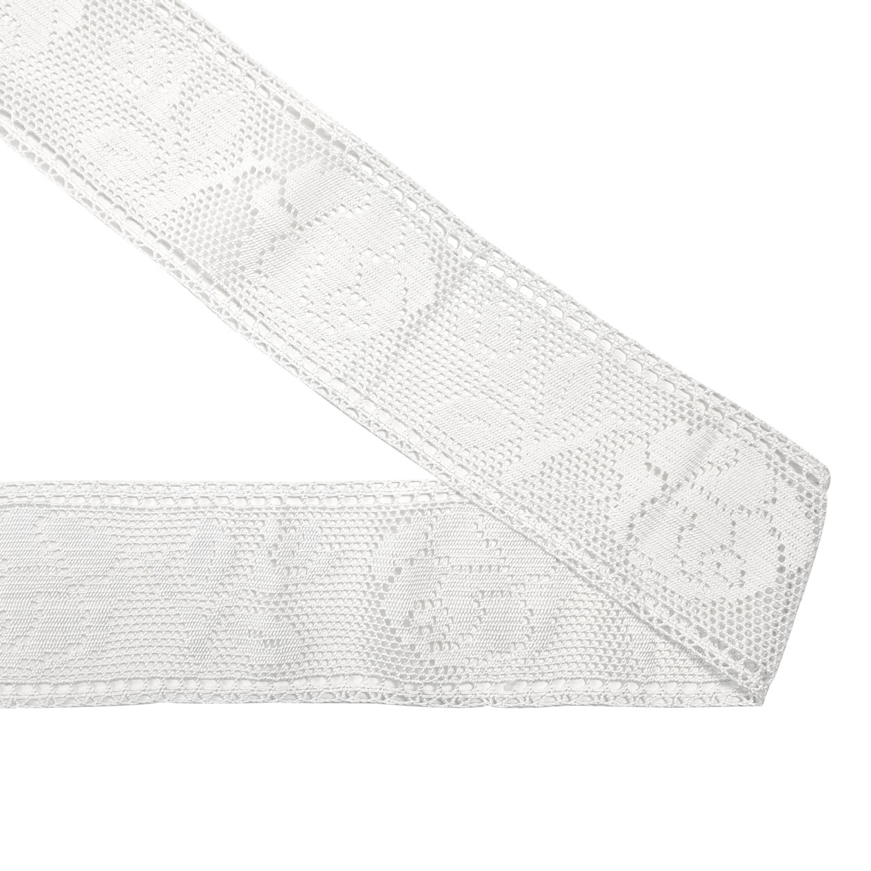 Dentelle de partition blanche avec roses