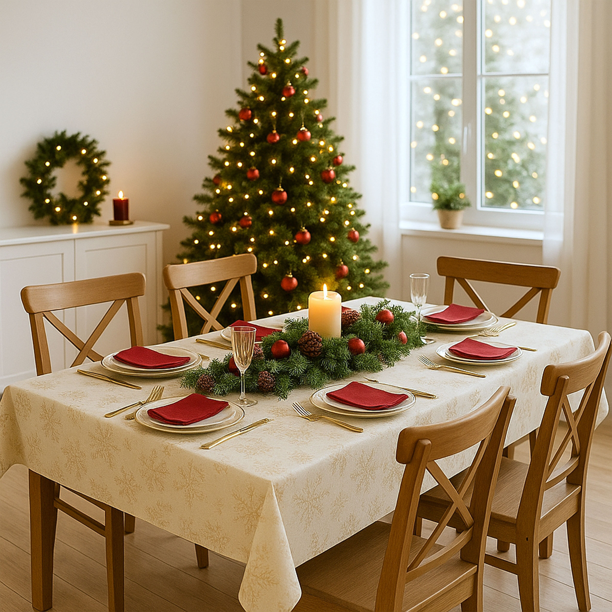 Christmas Jacquard with Snowflakes Image