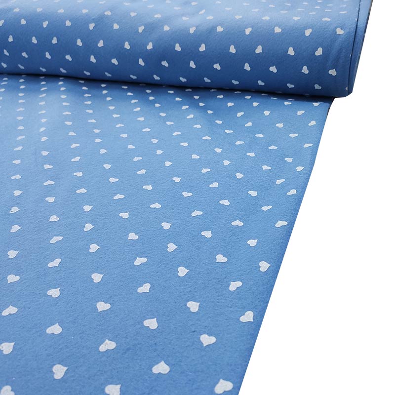 Soft Thin Felt - White Hearts Image