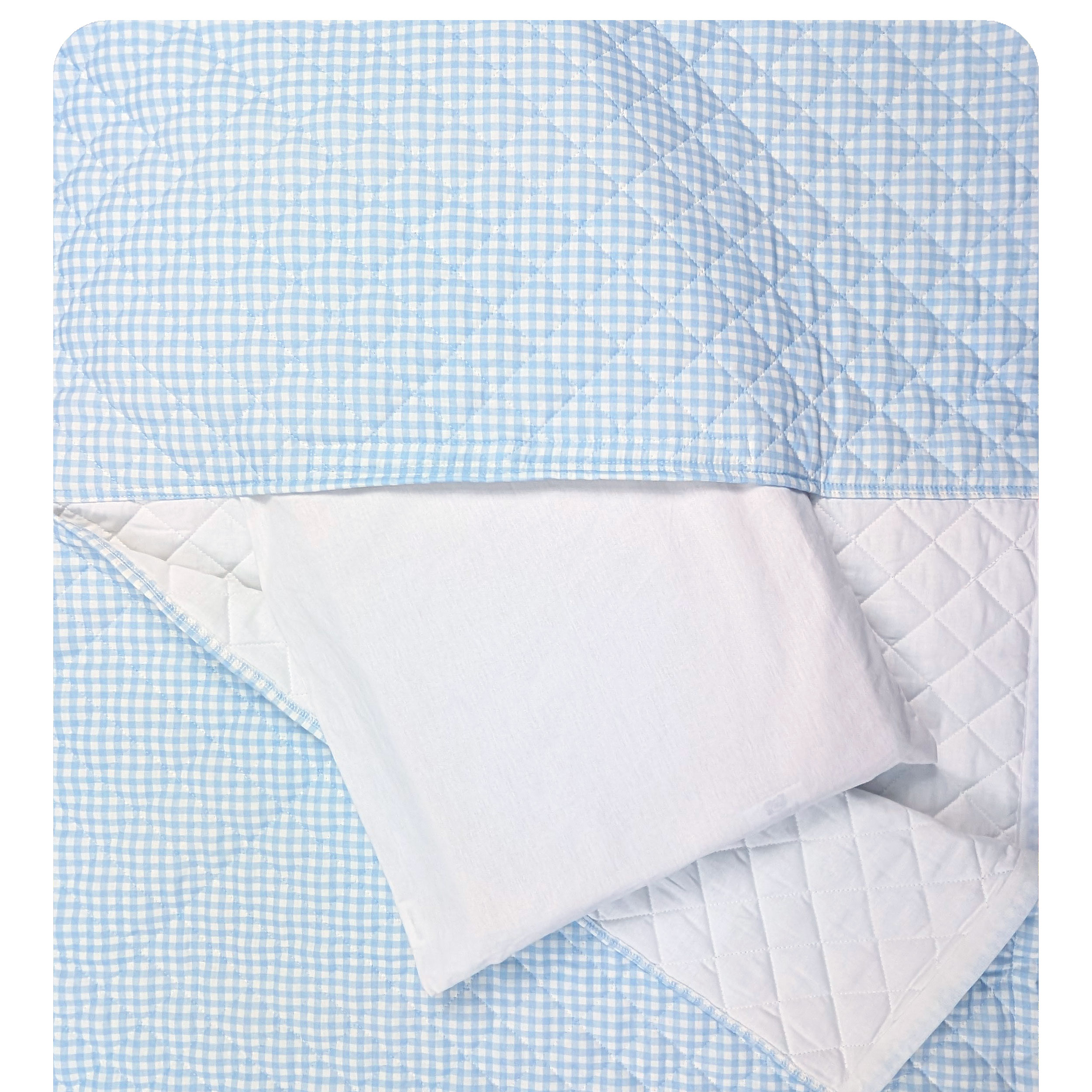 Light Blue Gingham Baby Sleeping Bag Image