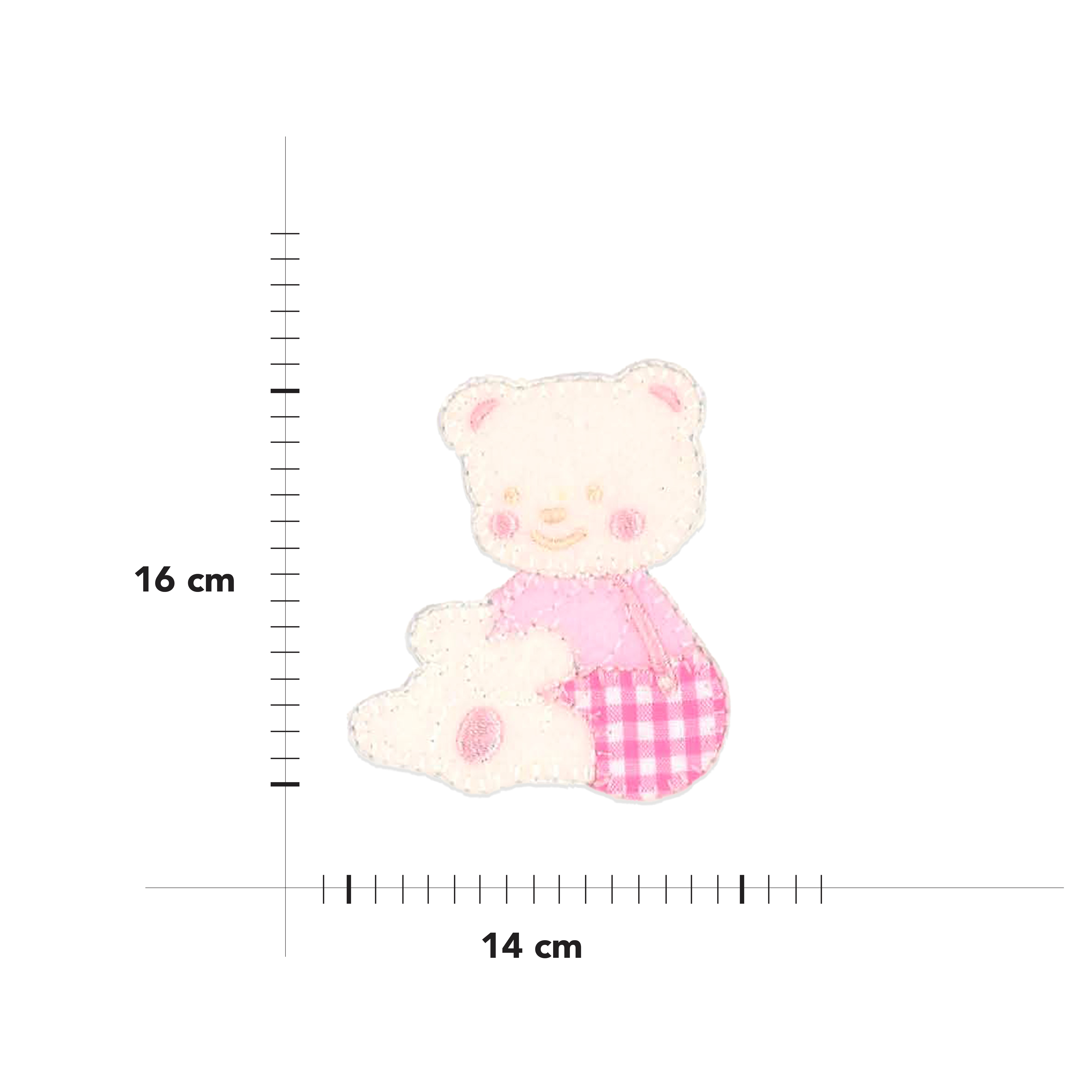 Bear Applique with Large Dungaree Image