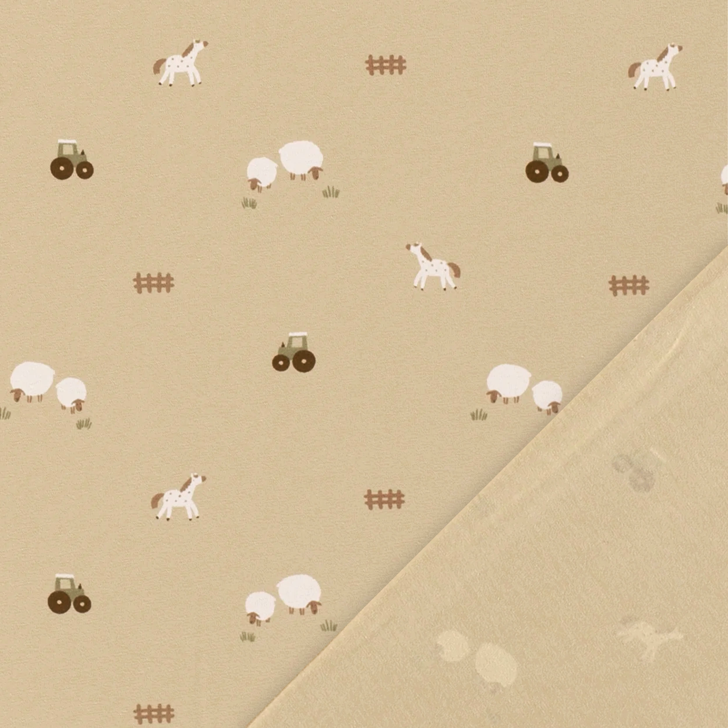 Fond de ferme en jersey de coton beige