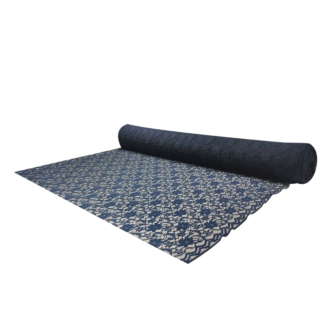 Tissu Night Blue Stretch Lace Image