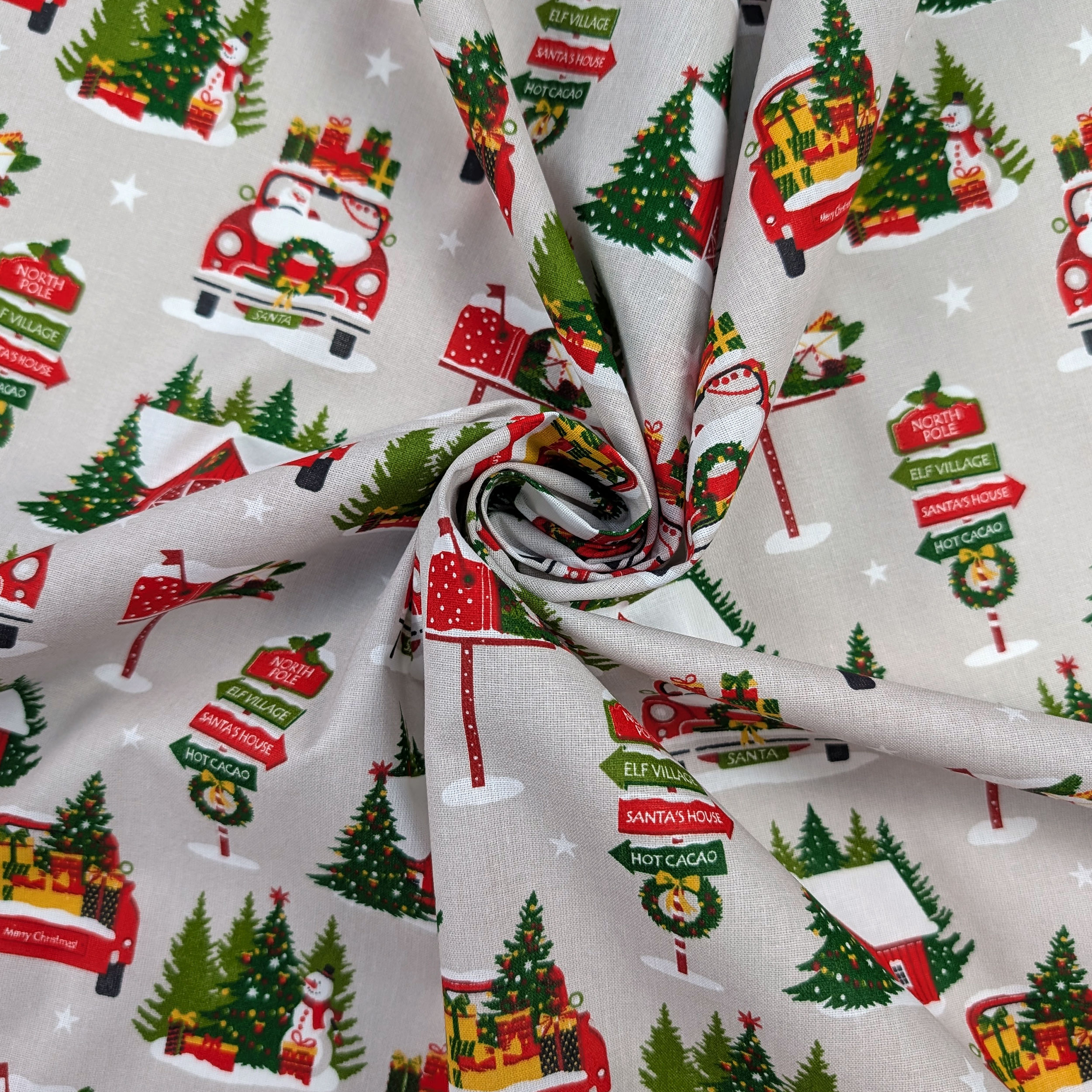 Christmas cotton Father Christmas at the North Pole Image