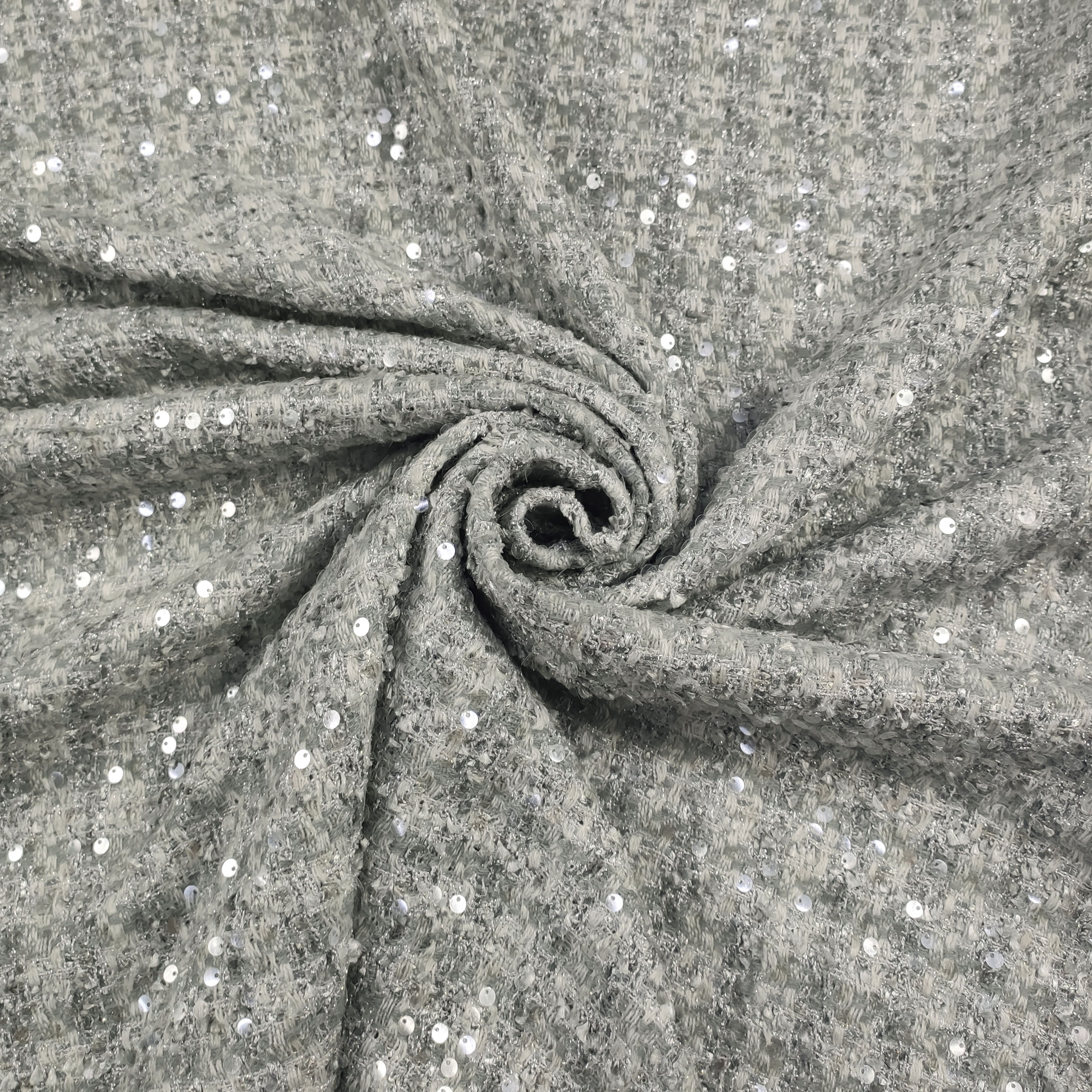 Light Grey Fashion Jacquard with Sequins Image