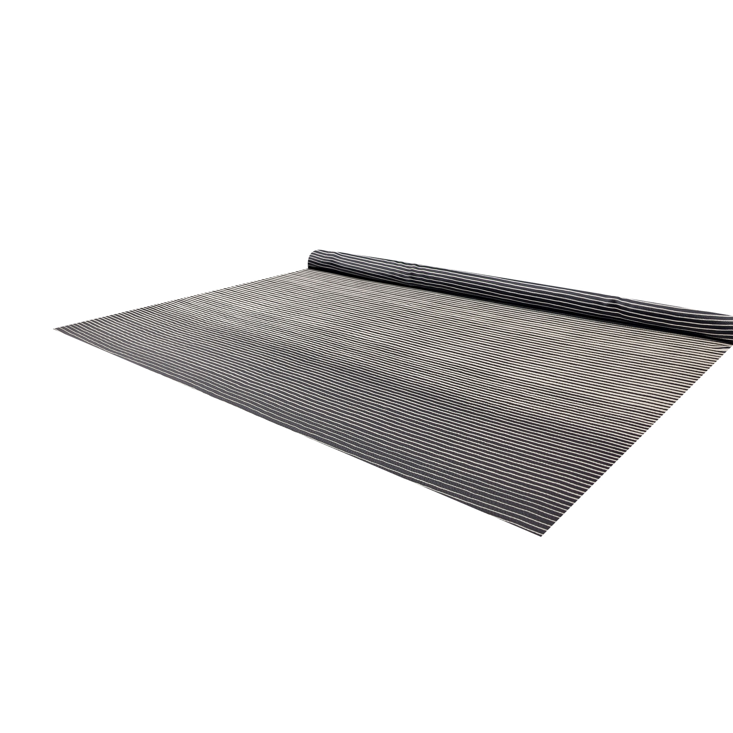 Pure Silk Horizontal Black and White Stripes 90x140 cm Image
