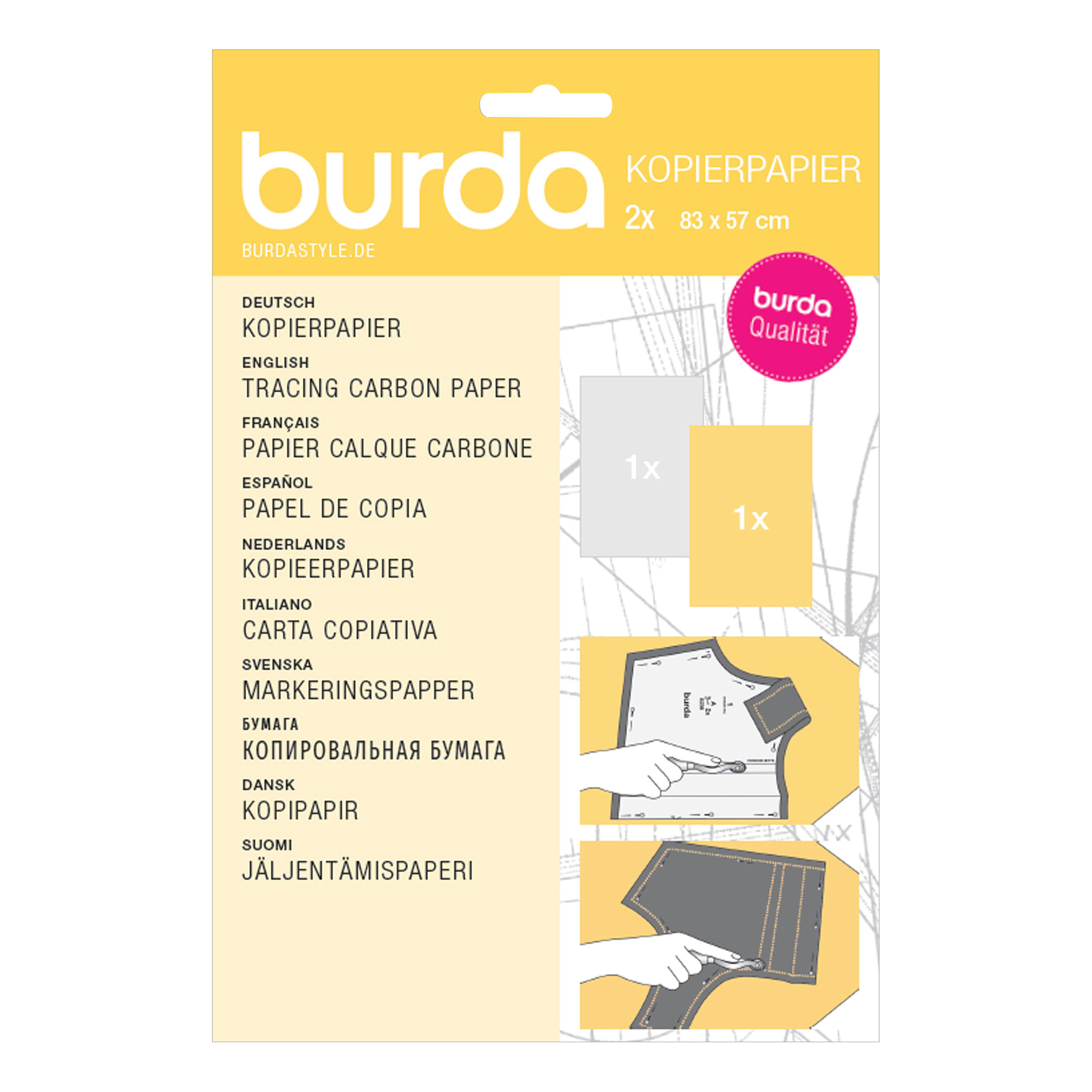 Papier à copier blanc/jaune