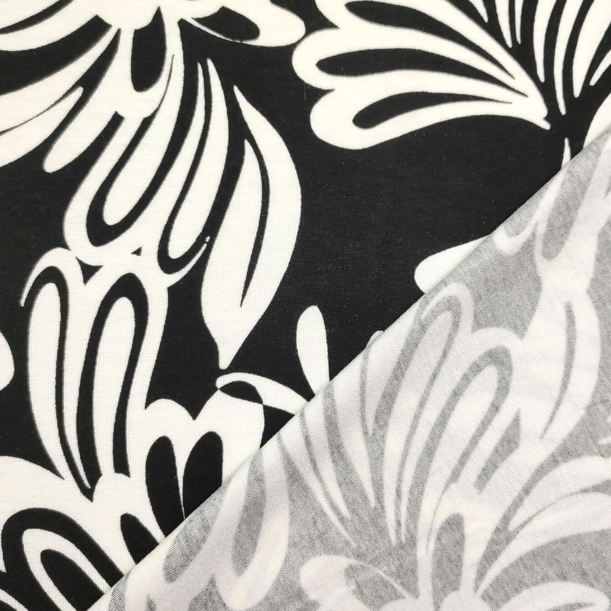 Viscosa elástica Motivos abstractos en blanco y negro