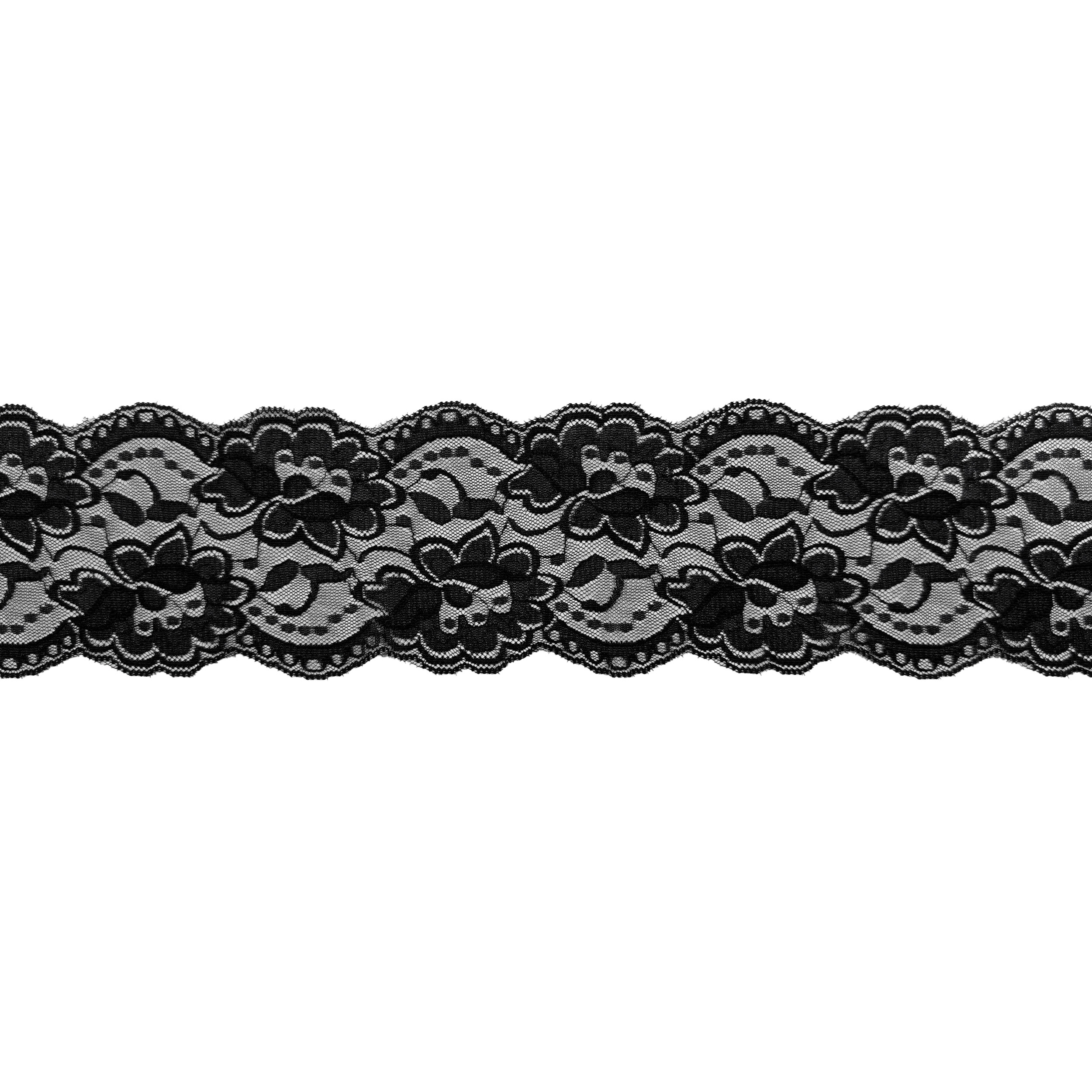 High Elastic Lace Border with Flowers Image