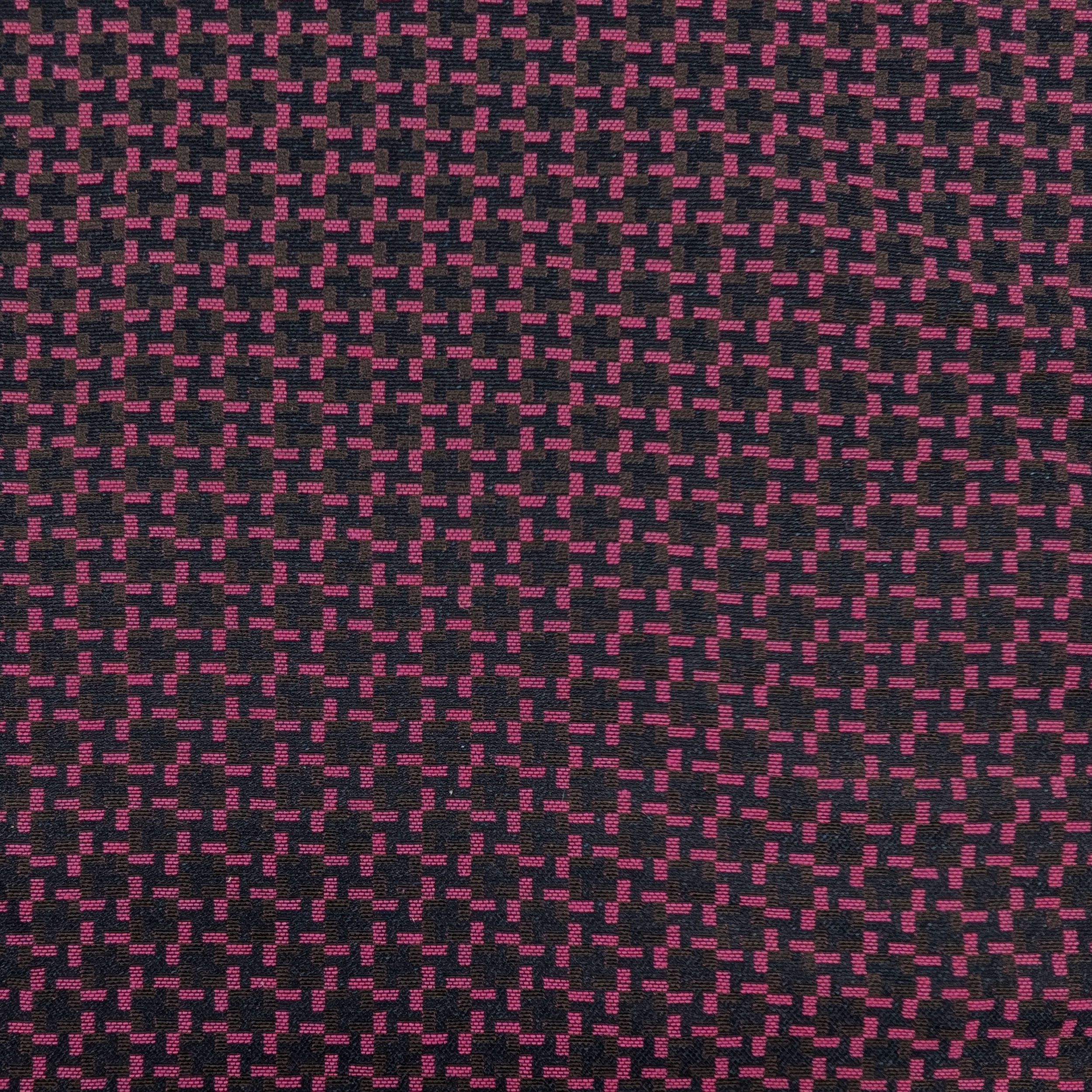 Mixed Cotton Geometric Pattern Fuxia Image