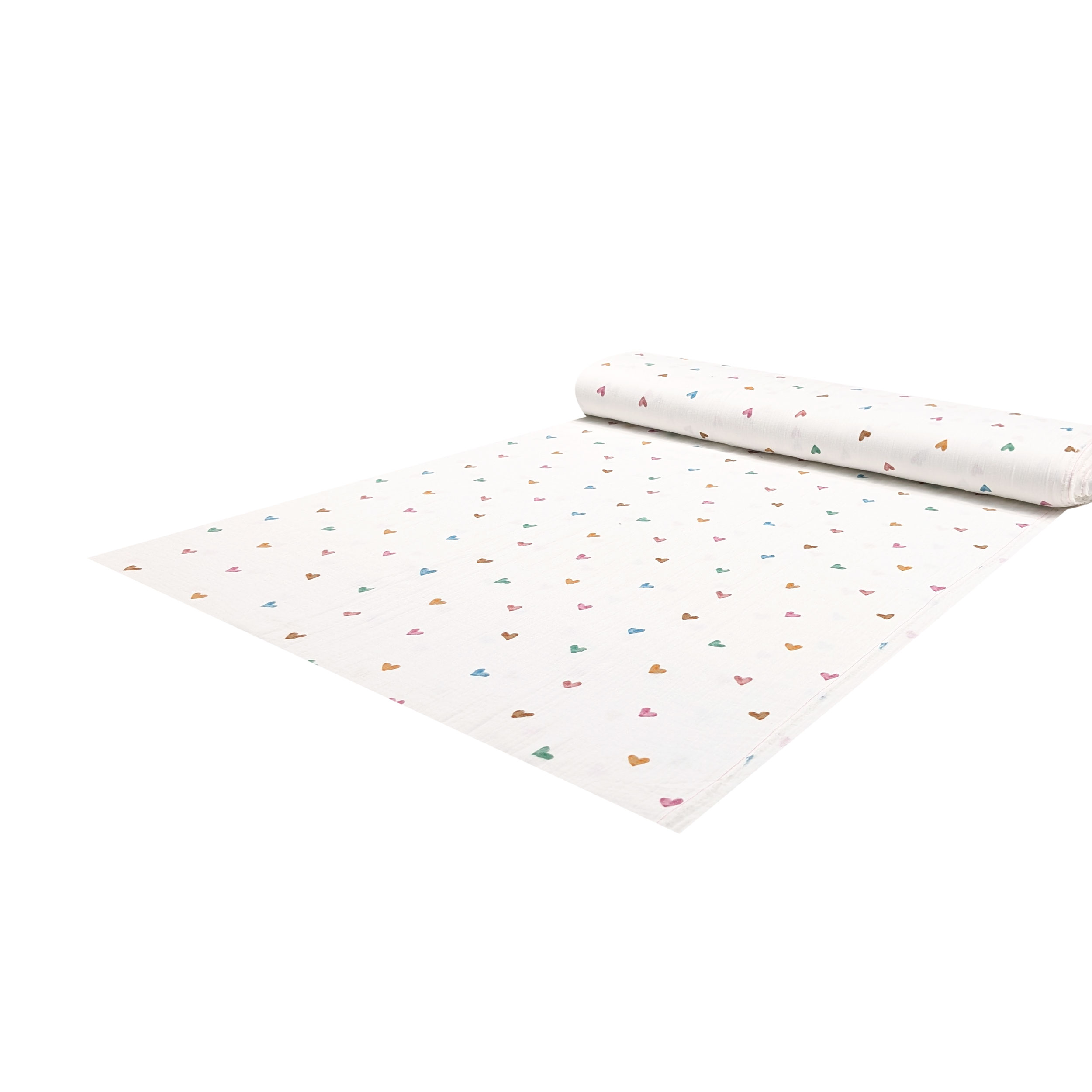 Colourful Hearts Cotton Muslin Image