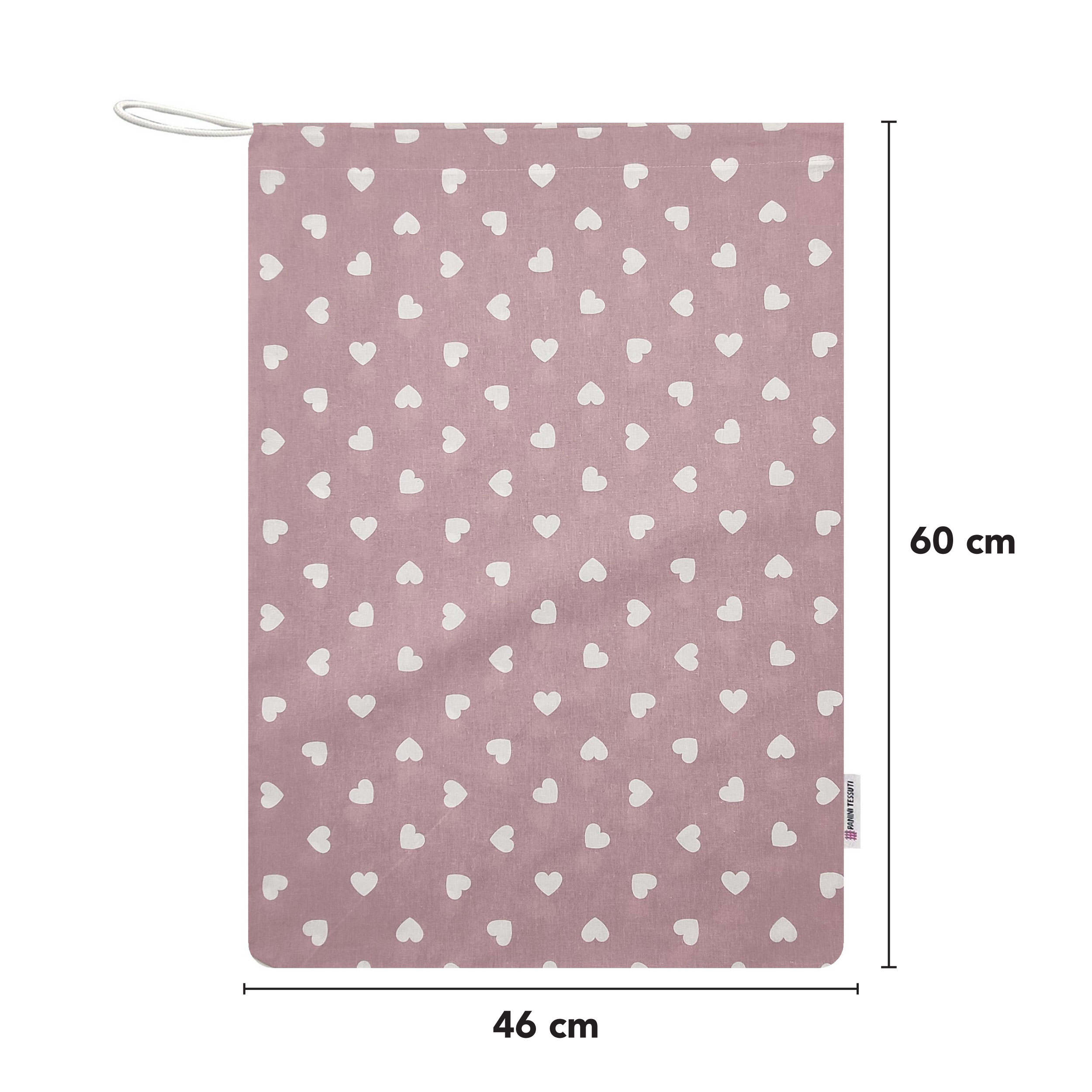 Sac de jardin d'enfants Cœurs blancs sur fond rose antique