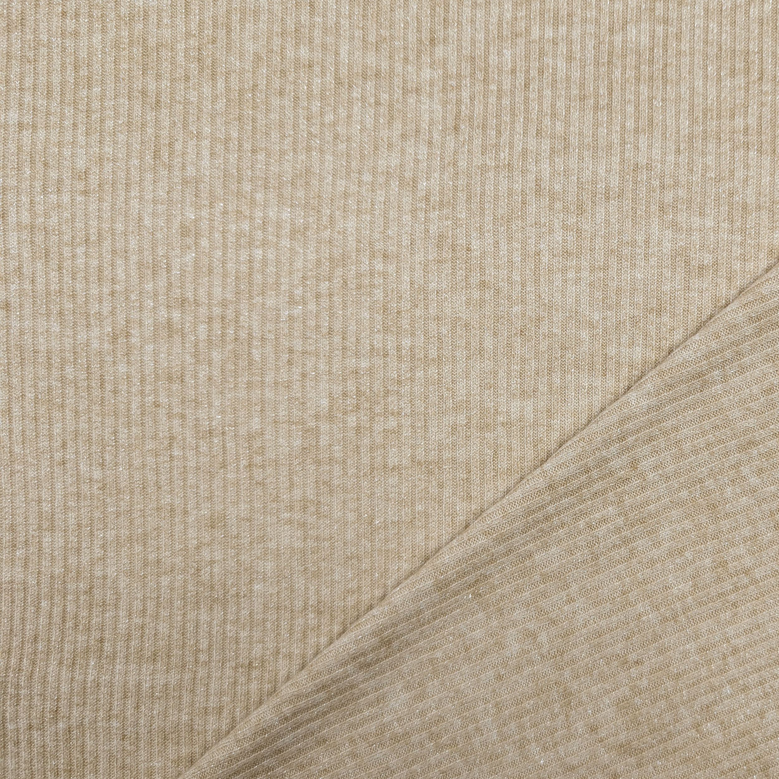 Hand Cashmere Knitted Lurex Beige Image