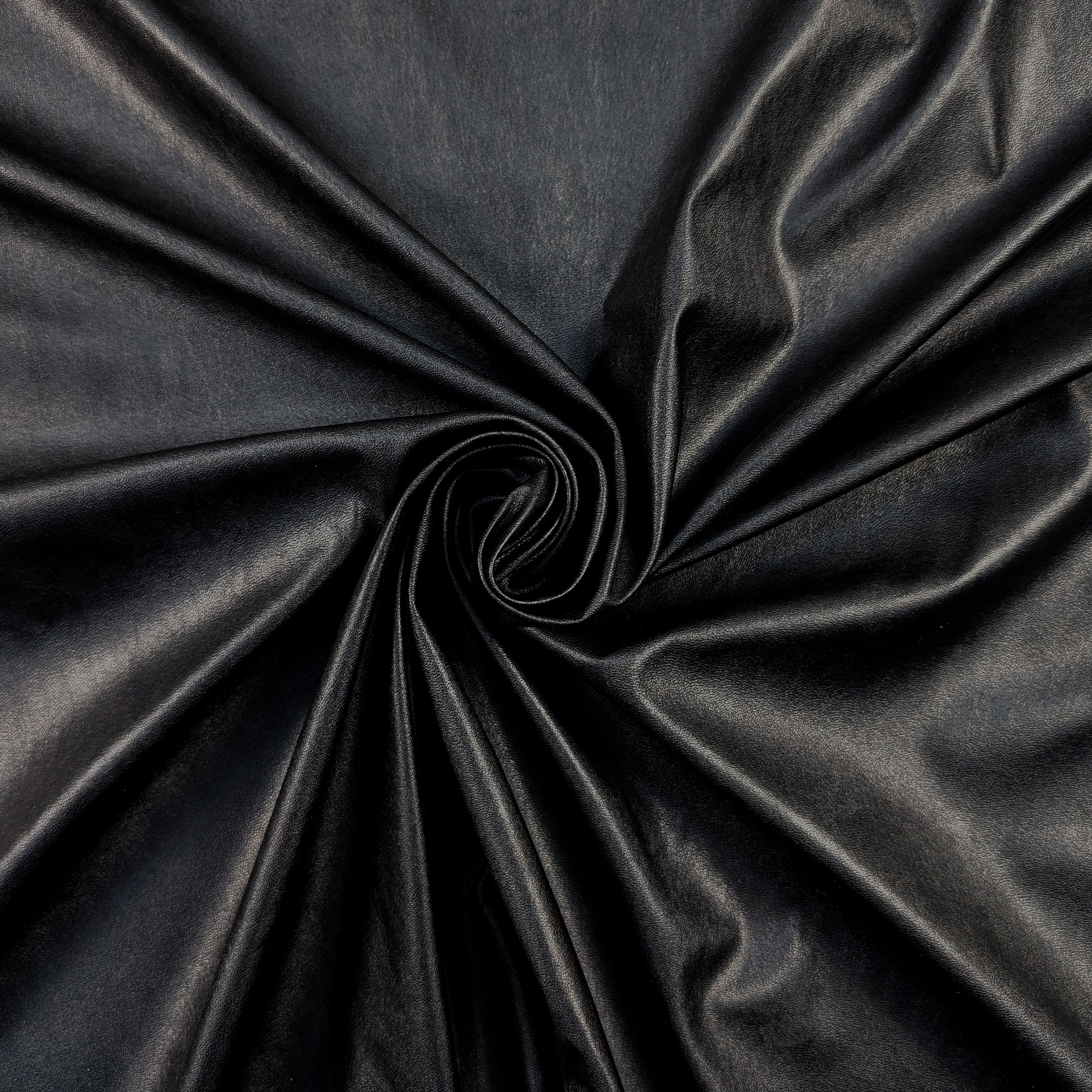 Faux cuir élastique noir pour vêtements Image