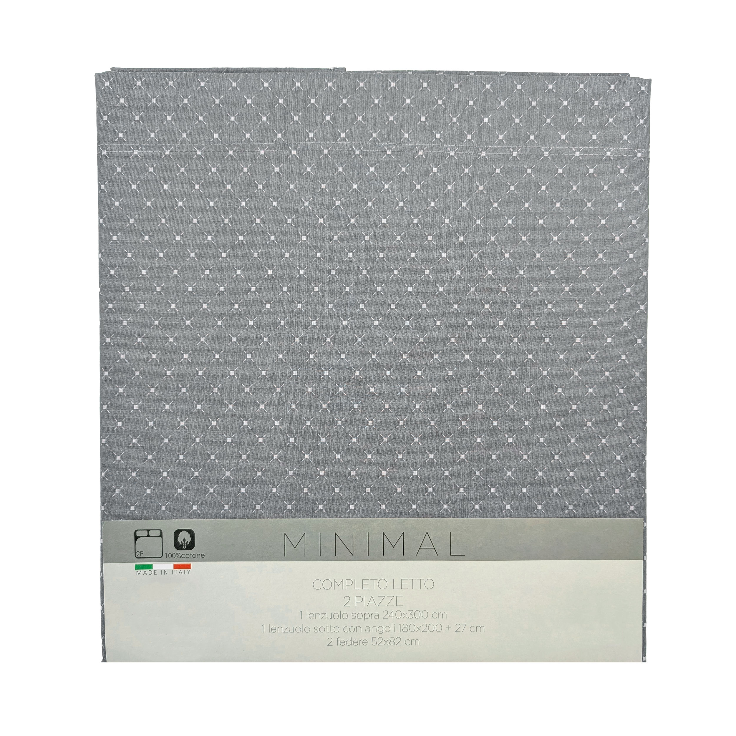 Minimal Rombi Grau Doppelbett-Set Image