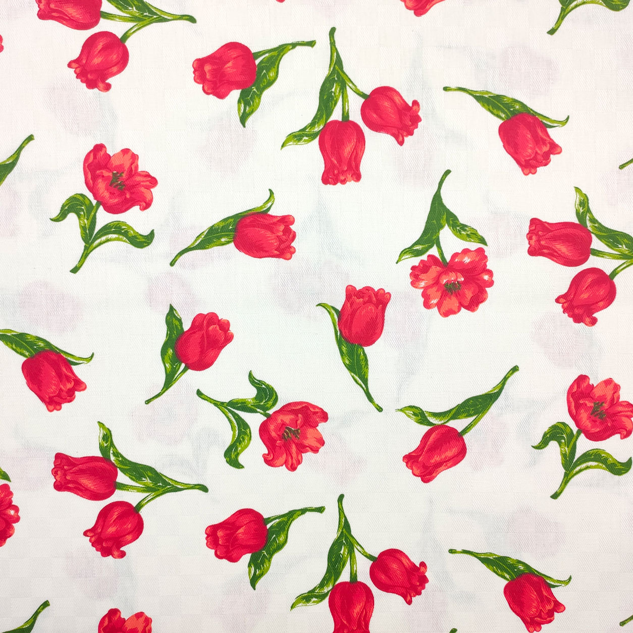 Tissu Damina pour nappe Tulipes rouges Image
