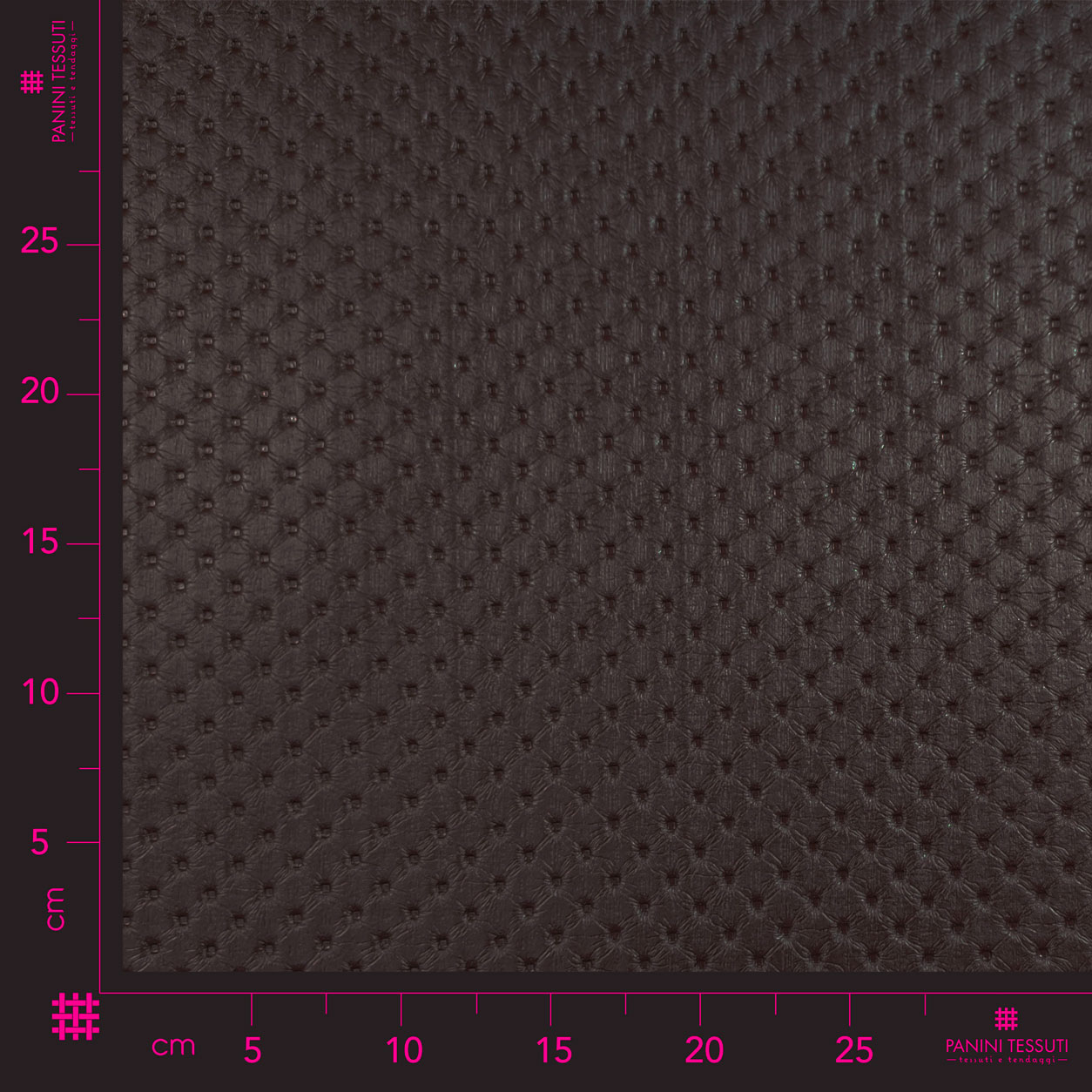Faux Leather Quilted Effect Chocolate Image
