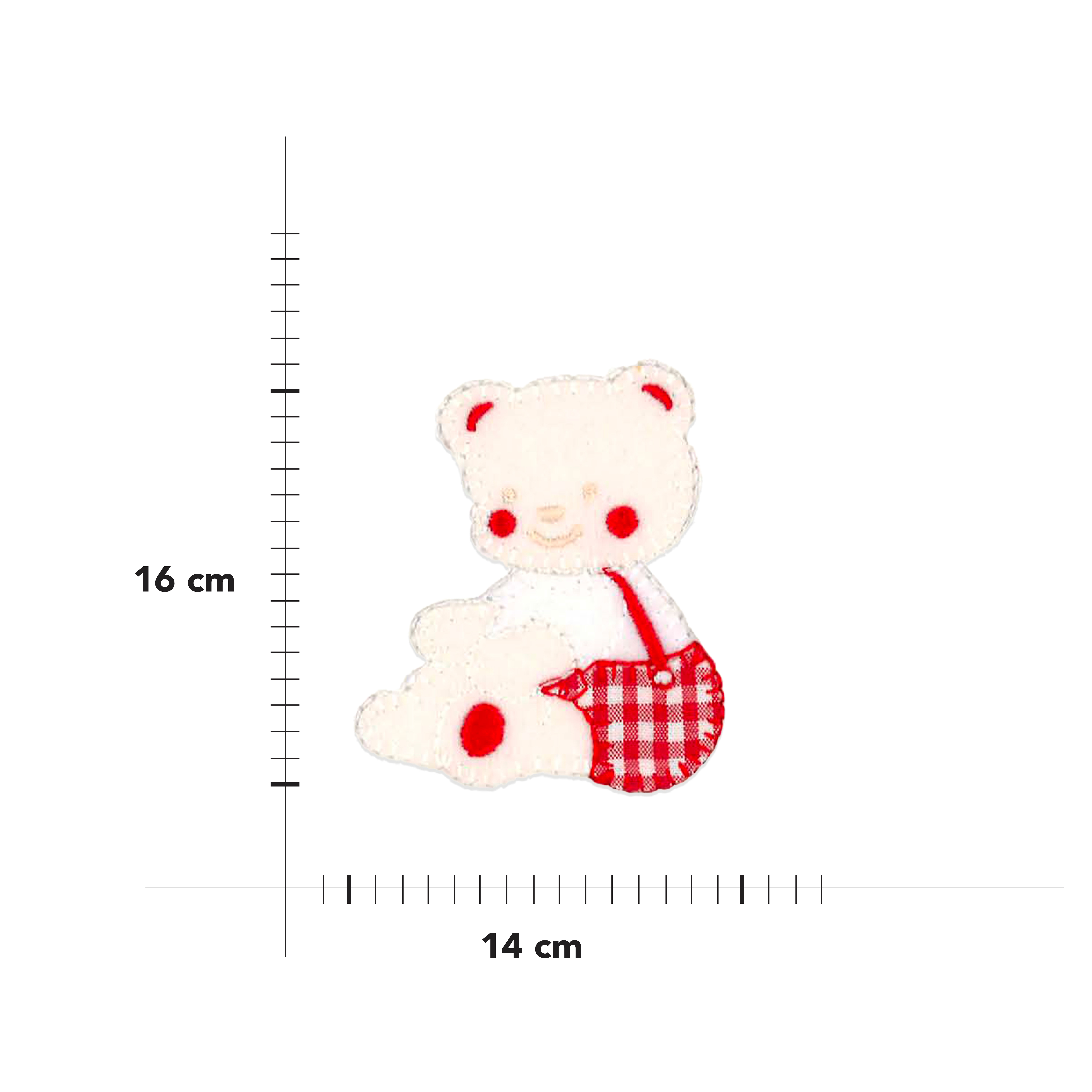 Bear Applique with Large Dungaree Image