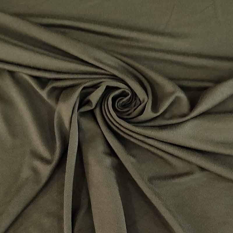 Tessuto Jersey Leggero Tinta Unita Militare  4