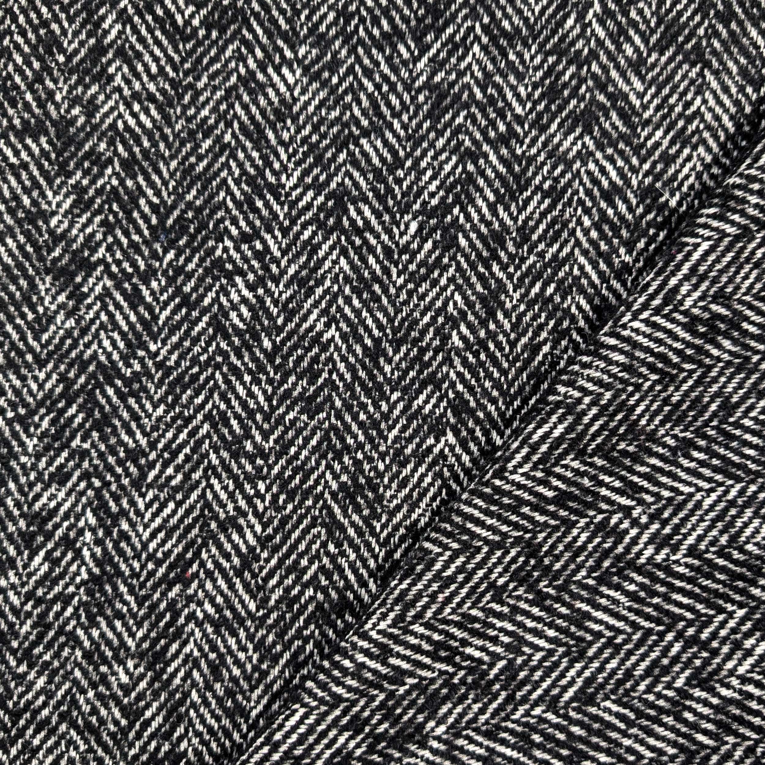 Herringbone Patterned Coat Fabric Image