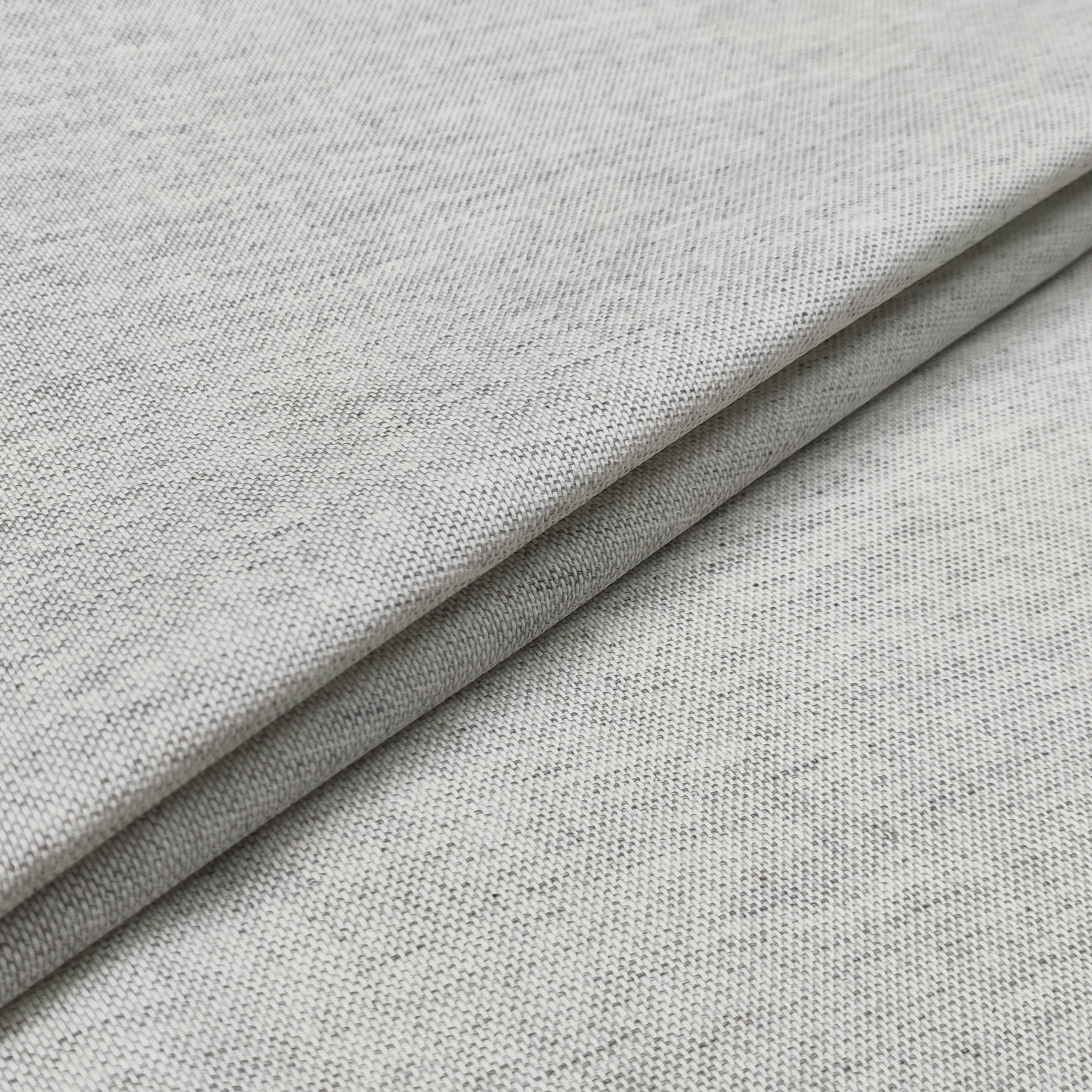 Harzbeschichtetes Tischtuch Weiß und Grau Melange