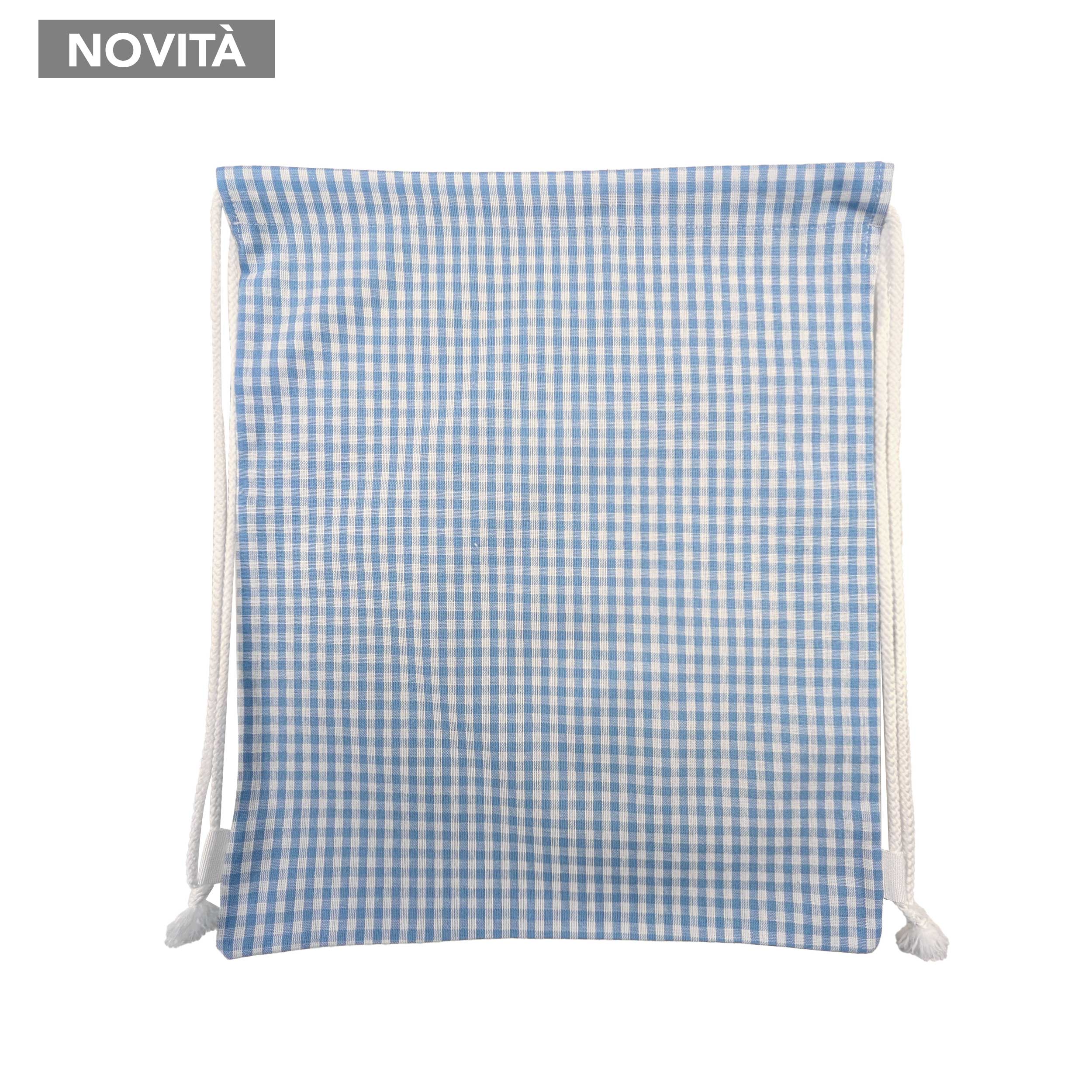 Kindergarten Backpack Squares Dyed In Light Blue Thread Image